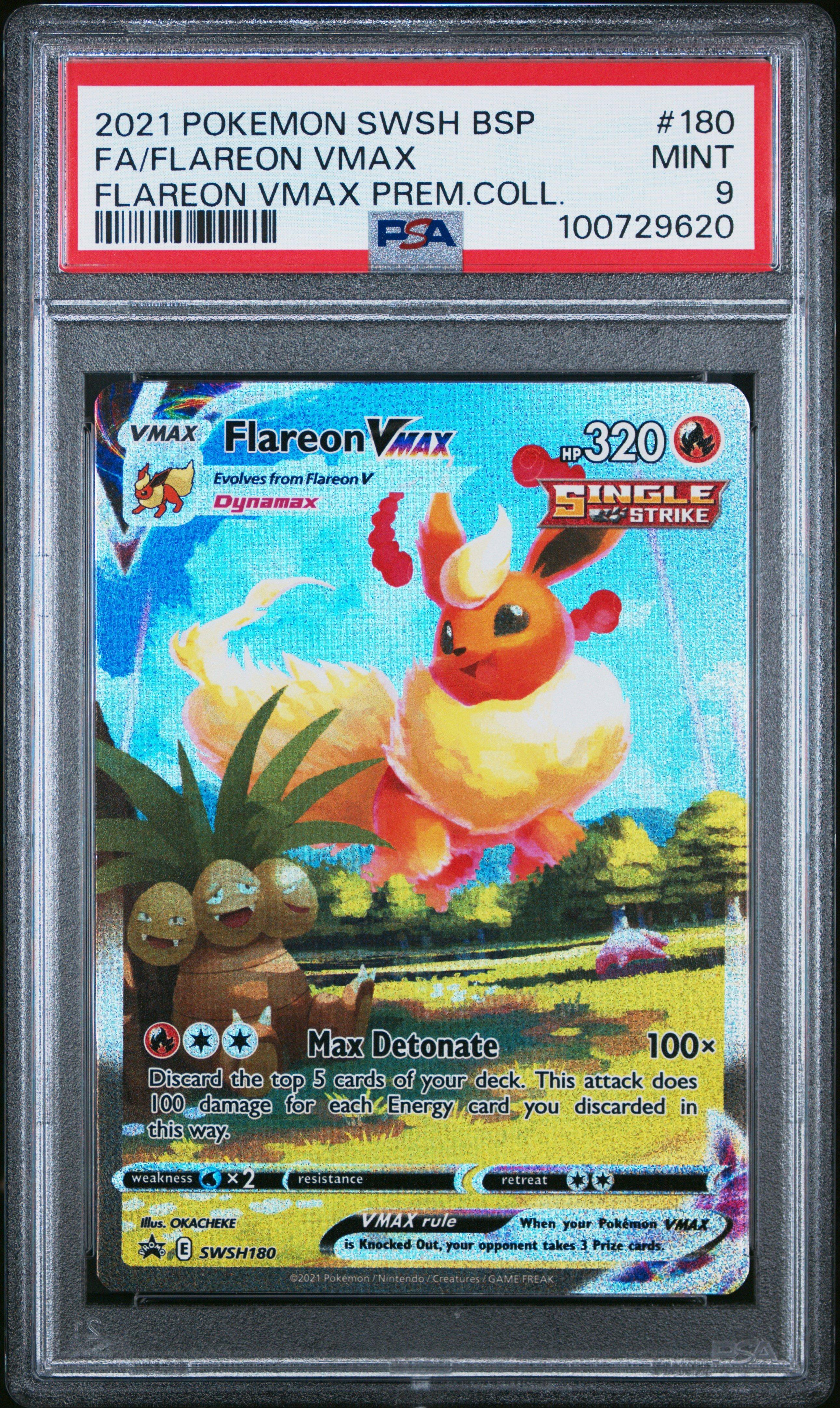 2021 Pokemon Swsh Black Star Promo 180 Full Art/flareon Vmax