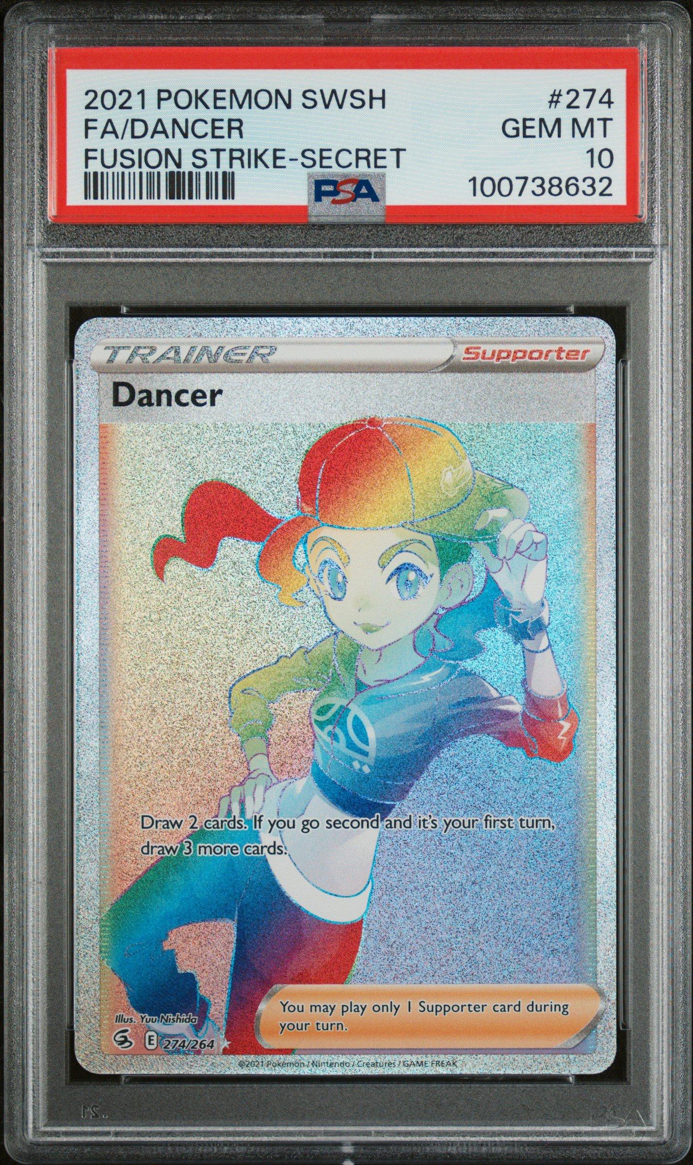 2021 Pokemon Sword & Shield Fusion Strike 274 Full Art/dancer Secret PSA 10