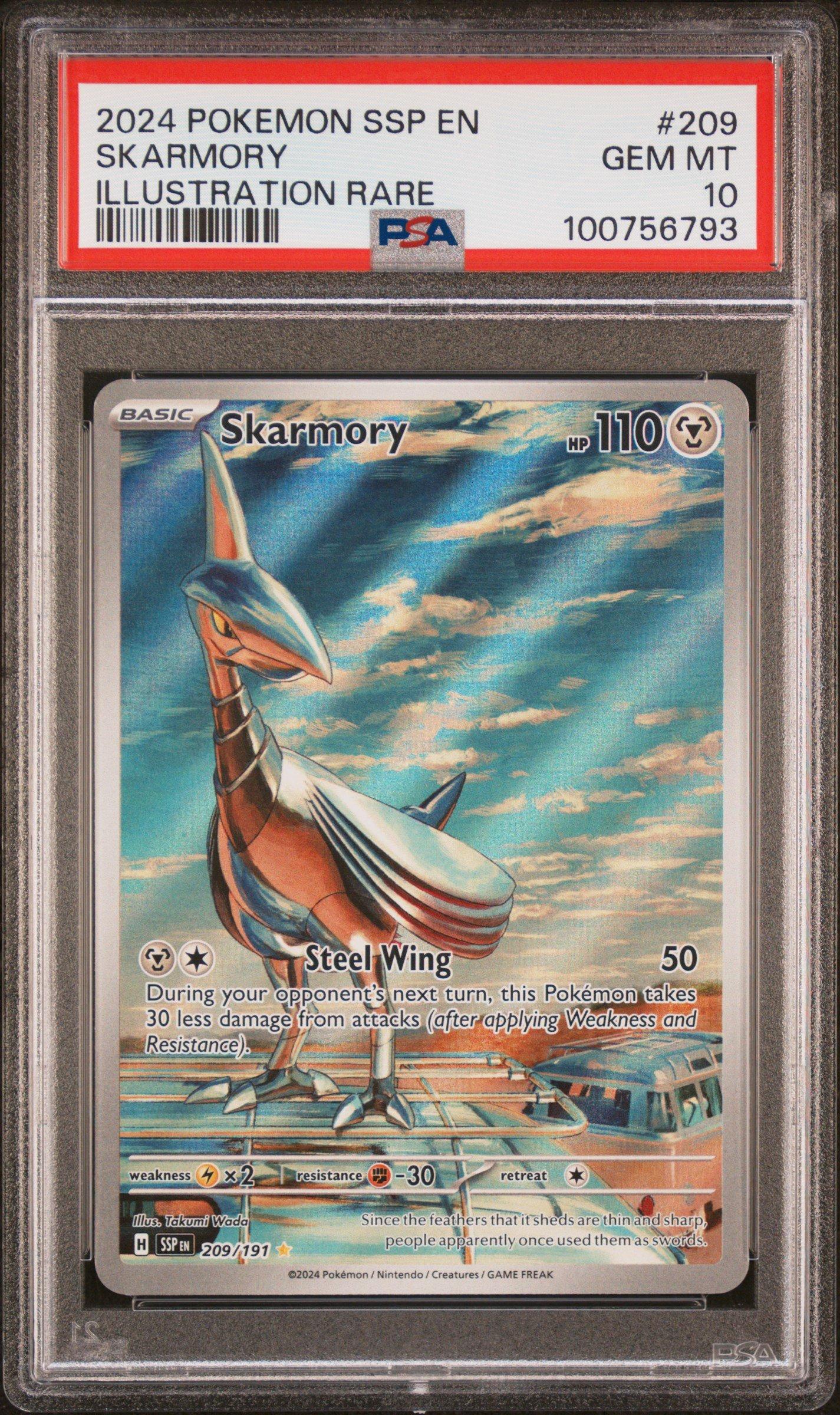 2024 Pokemon Ssp En-surging Sparks 209 Skarmory Illustration Rare