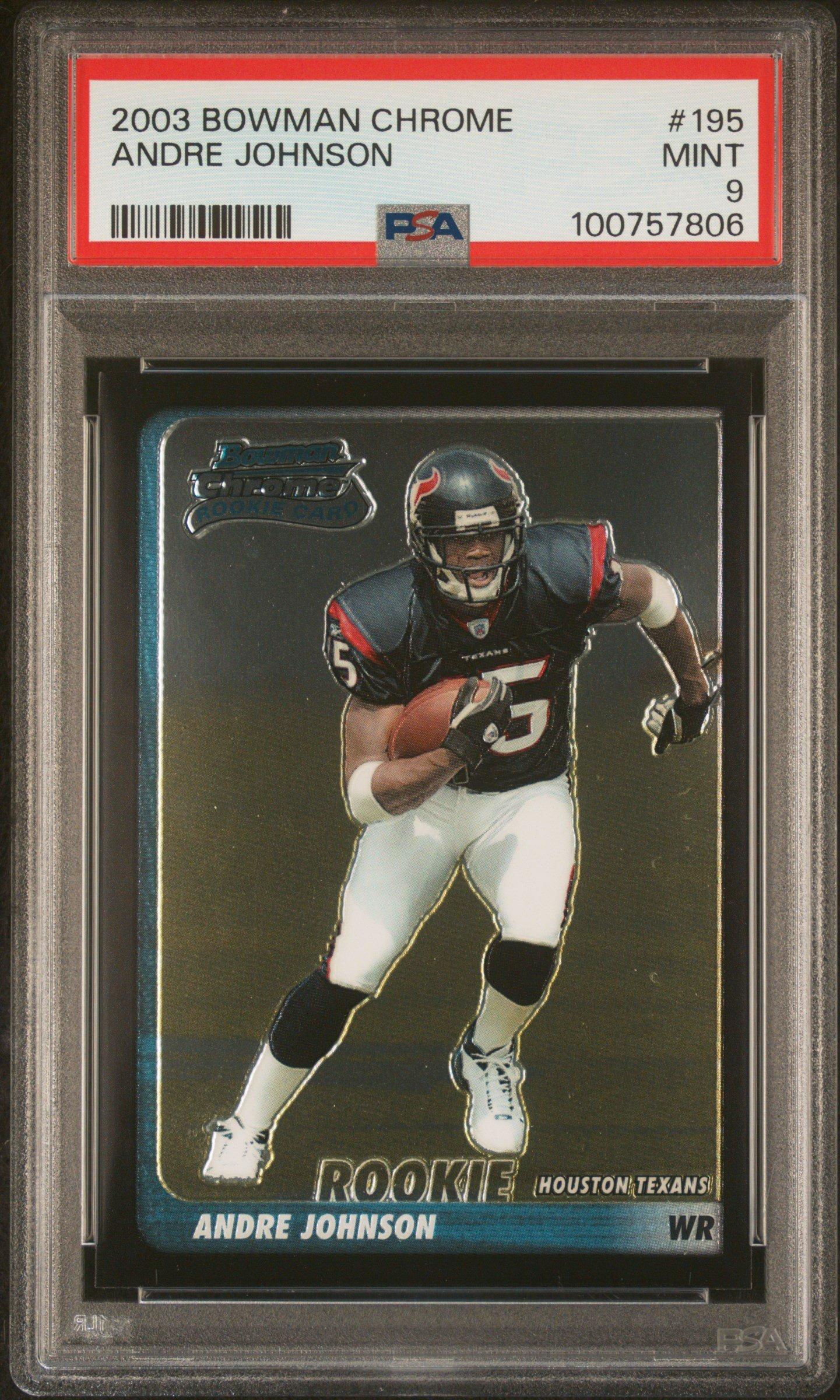 2003 Bowman Chrome 195 Andre Johnson PSA 9