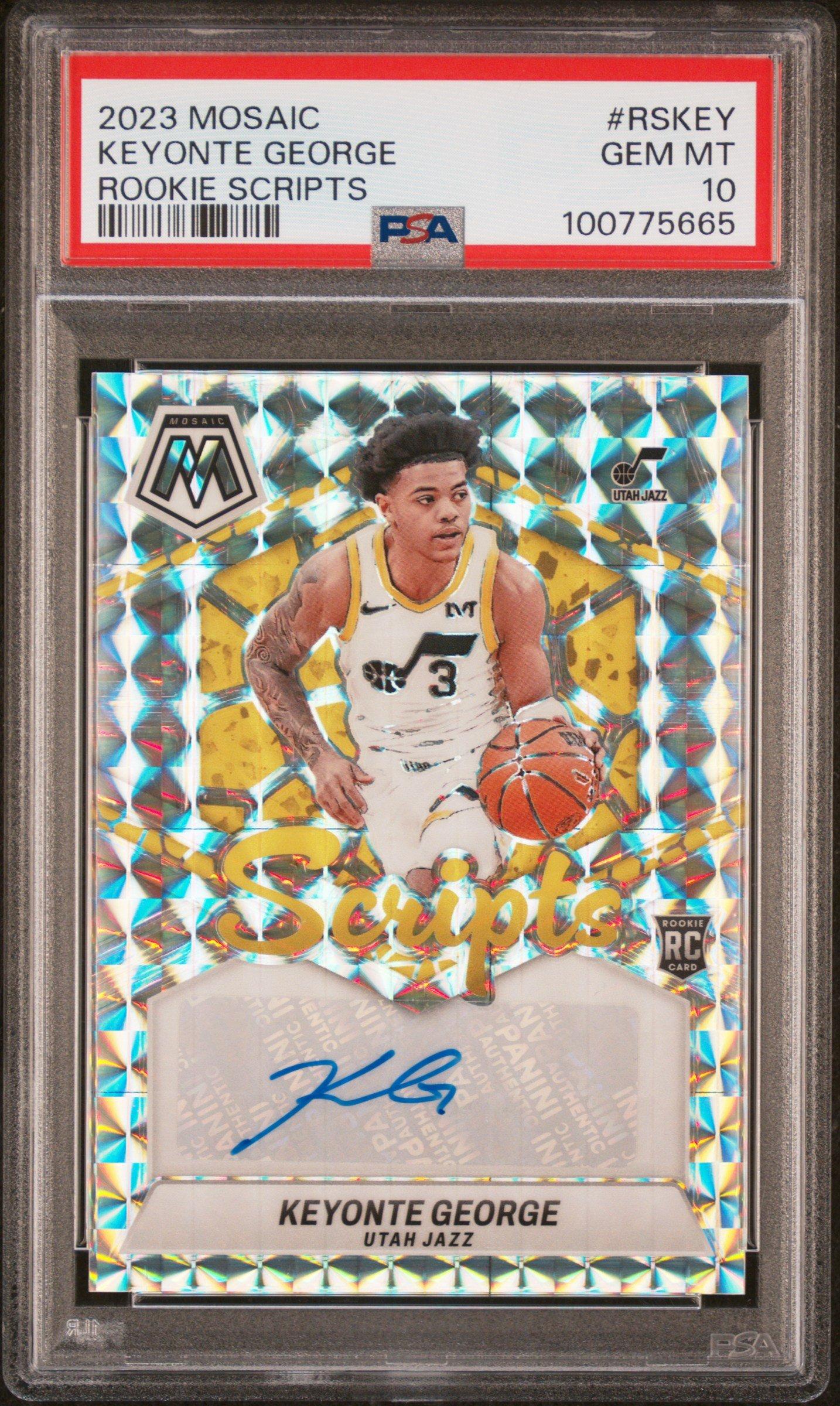 2023 Panini Mosaic Rookie Scripts Rskey Keyonte George PSA 10