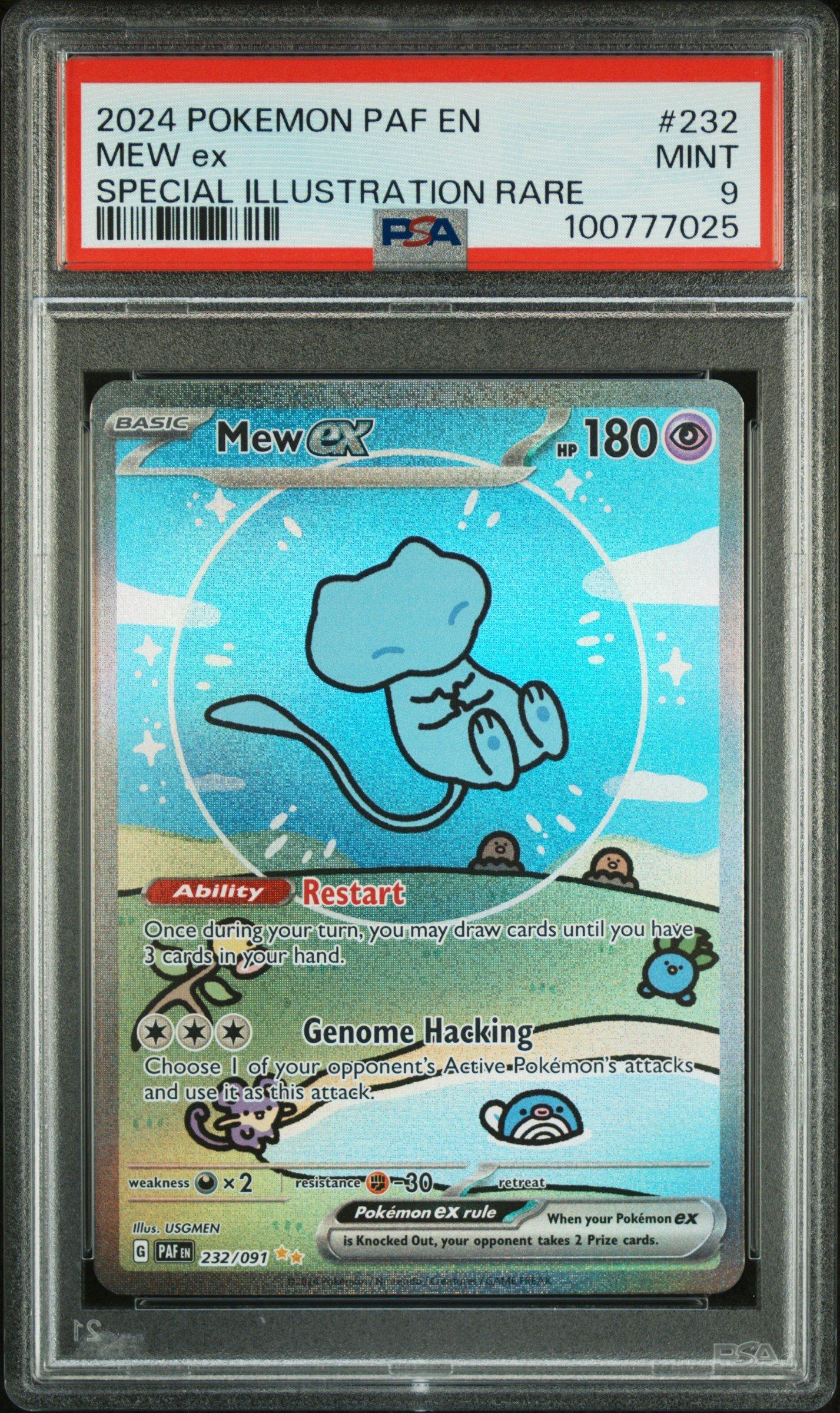 2024 Mew ex #232 ポケモンカード Gem Mint 10 2024 Pokemon Paf En-paldean Fates 232 Mew Ex Special Illustration
