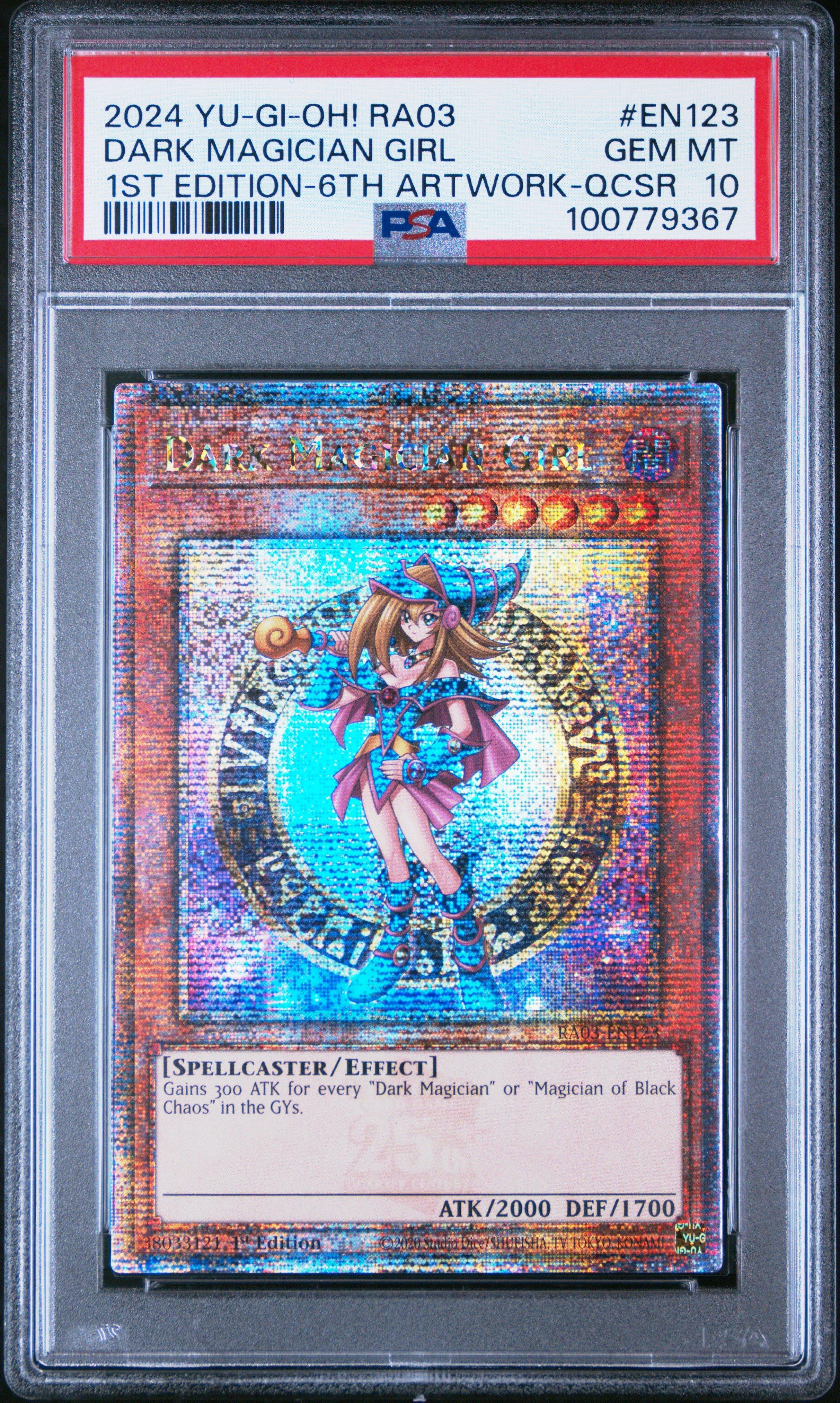 2024 Yu-gi-oh! Ra03-quarter Century Bonanza En123 Dark Magician Girl 1st Edition-6th Tcg Artwork-quarter Century Secret Rare PSA
