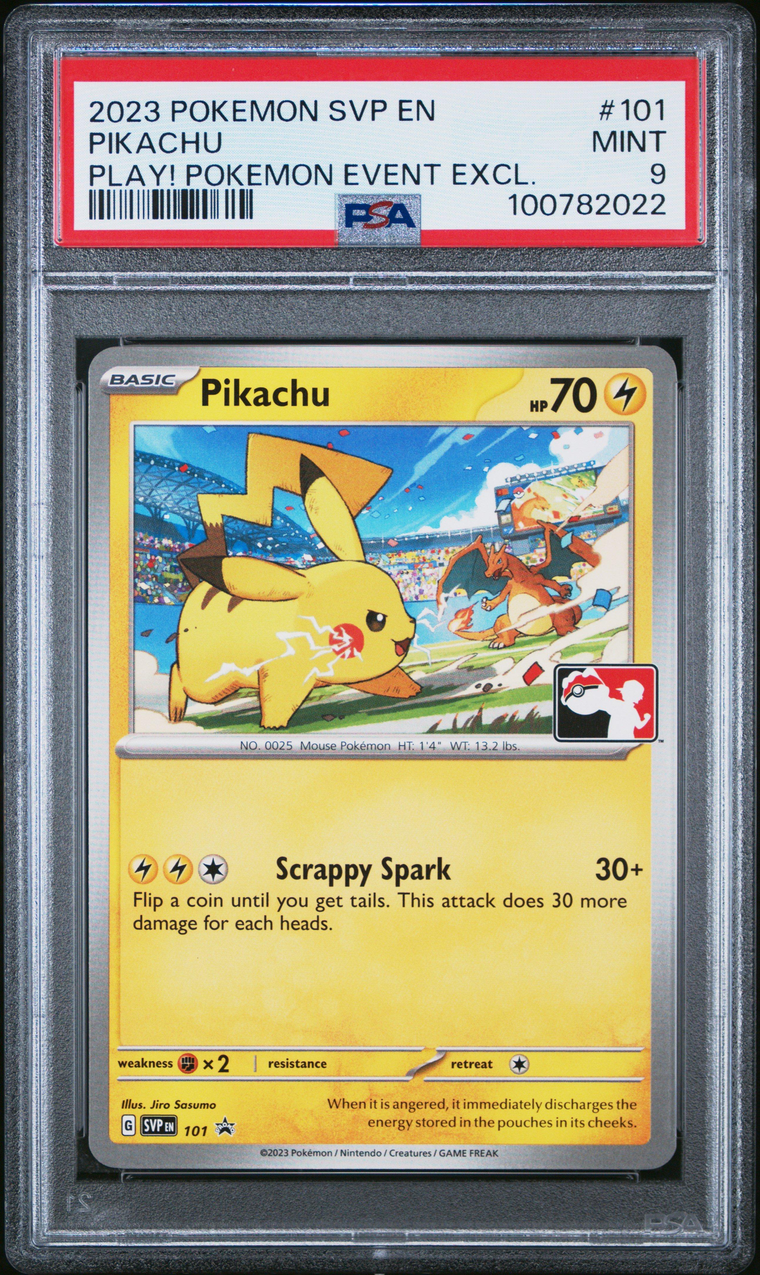 2023 Pokemon Svp En-sv Black Star Promo 101 Pikachu Play! Pokemon Event Exclusive PSA