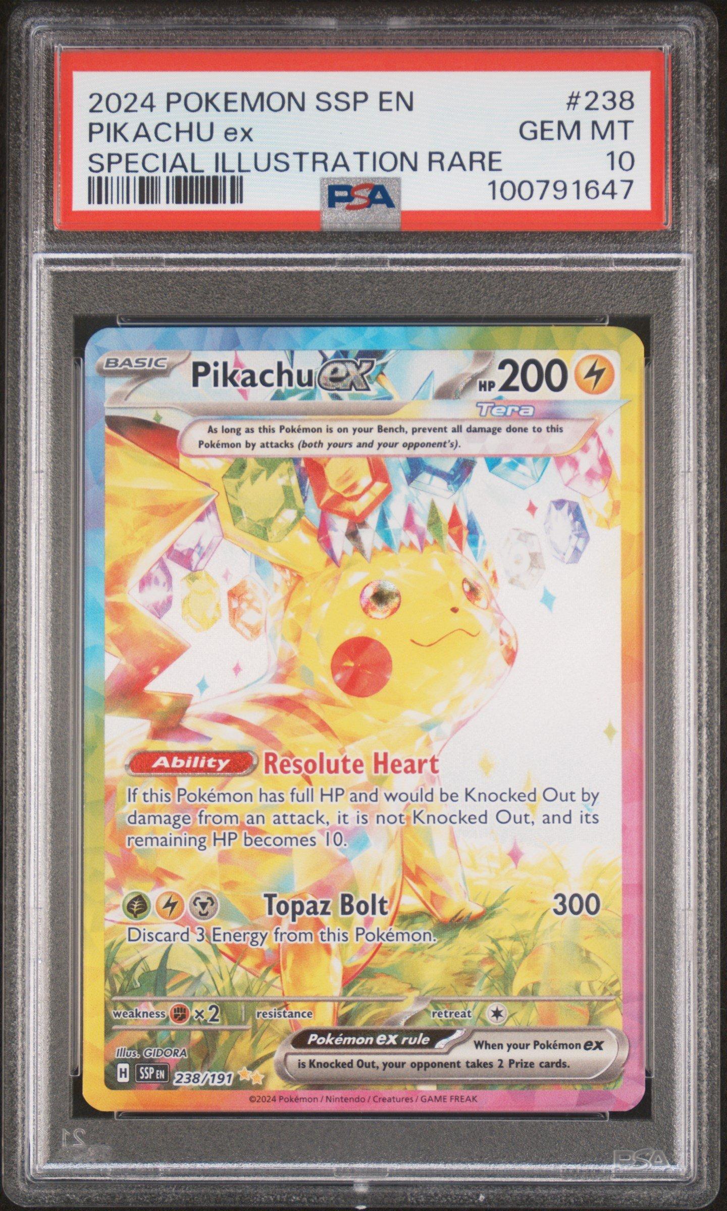 2024 Pokemon Ssp En-surging Sparks 238 Pikachu Ex Special
