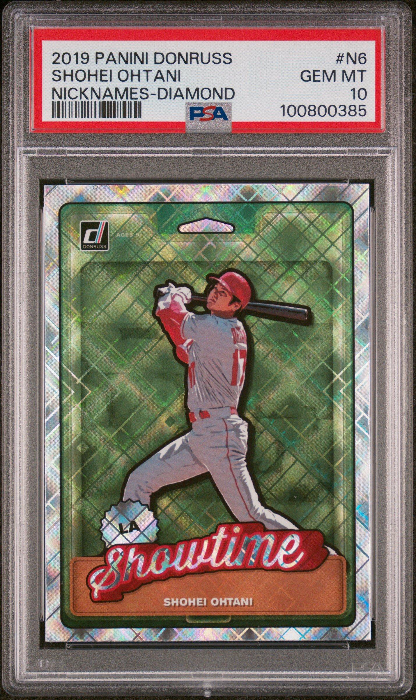 2019 Panini Donruss Nicknames N6 Shohei Ohtani Diamond PSA 10