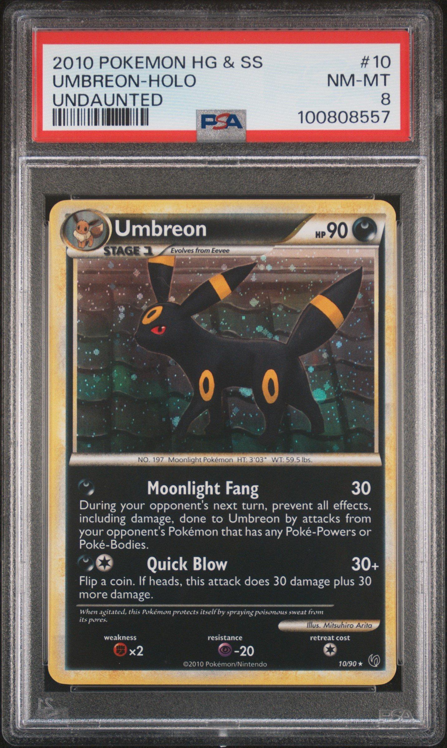 2010 Pokemon Heartgold & Soulsilver Undaunted 10 Umbreon-holo PSA