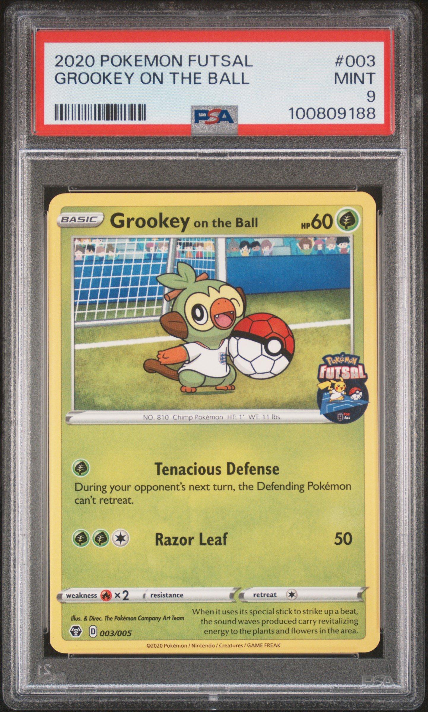 2020 Pokemon Futsal 003 Grookey On The Ball PSA