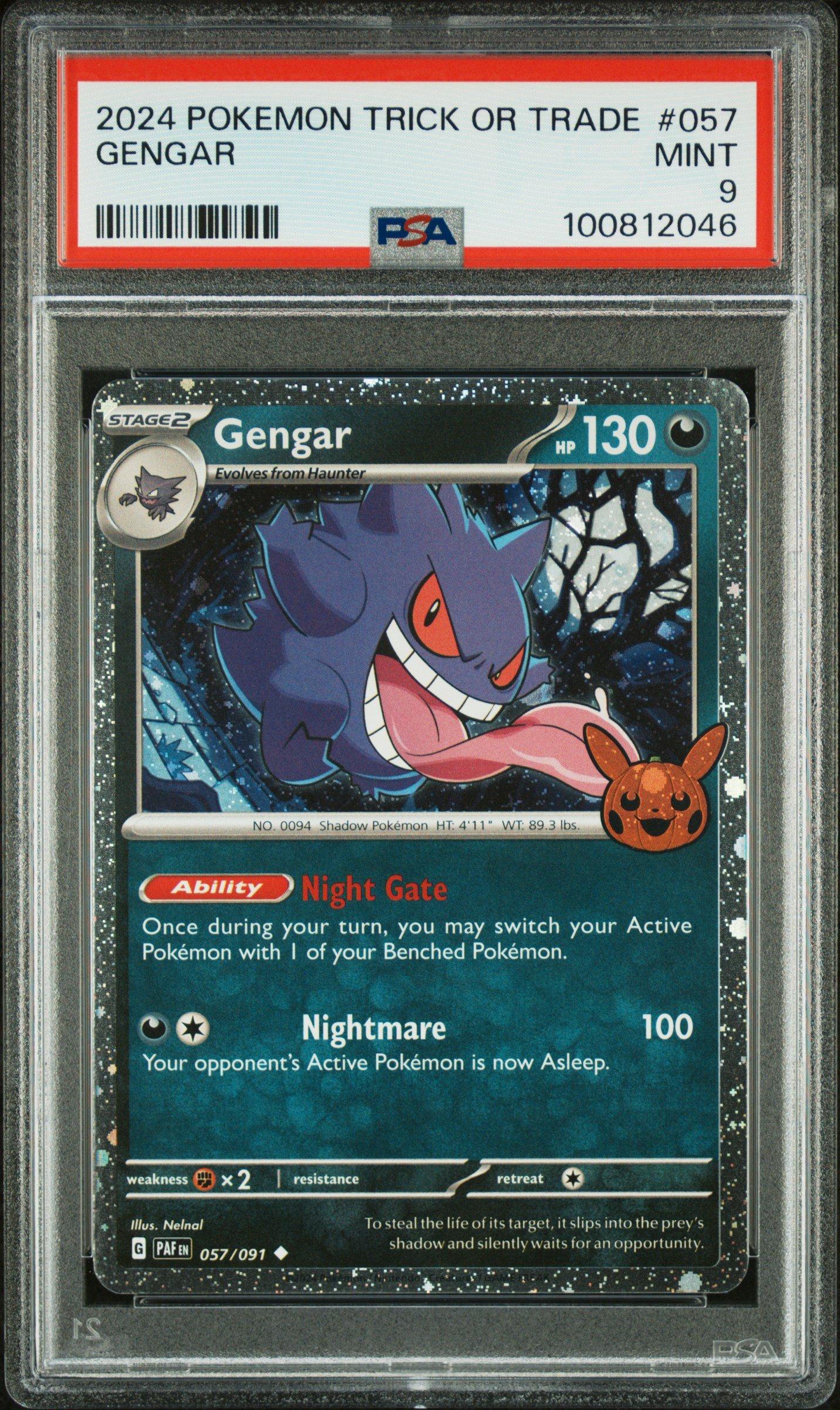 2024 Pokemon Trick Or Trade 057 Gengar PSA