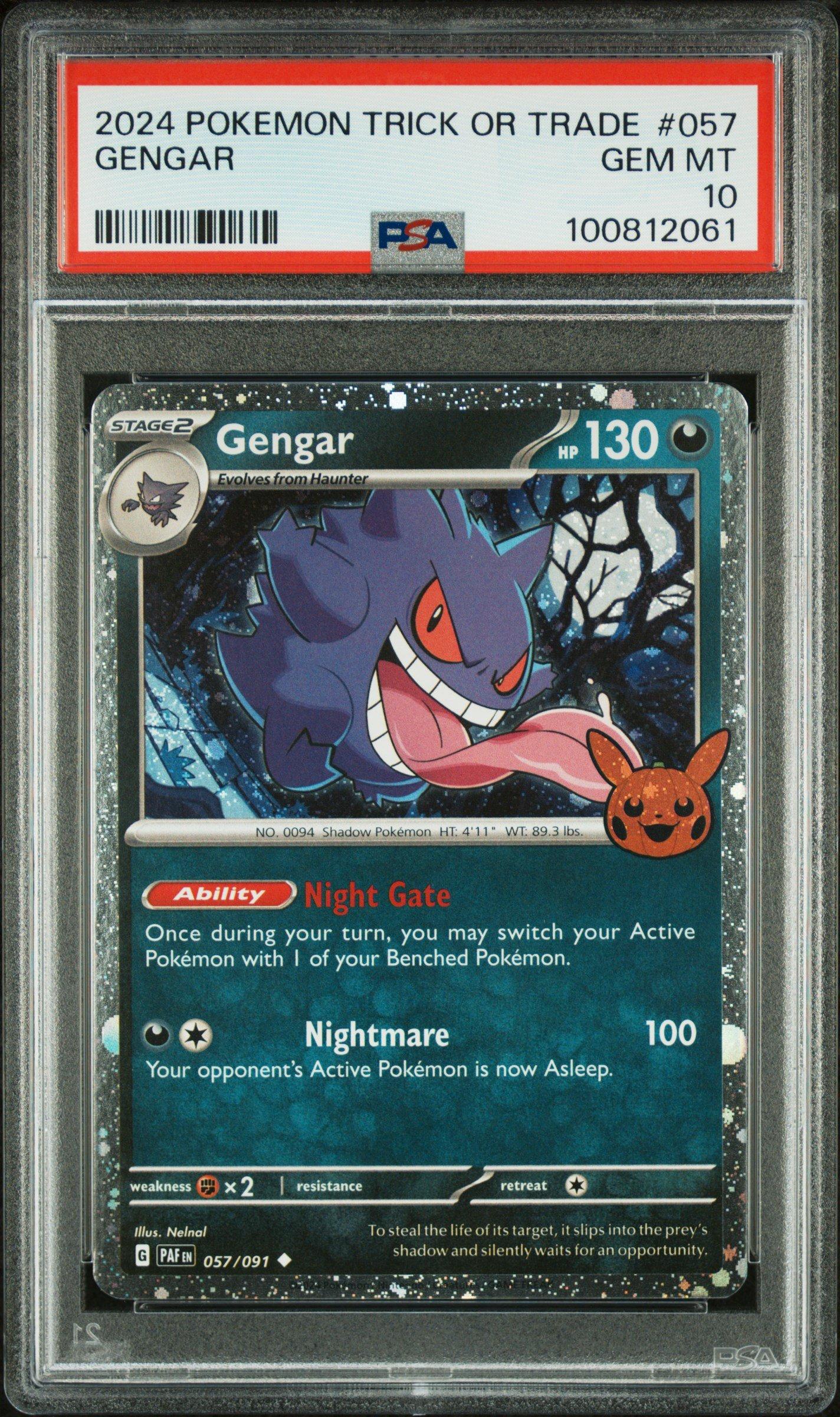 2024 Pokemon Trick Or Trade 057 Gengar PSA 10 Graded Card | GameStop