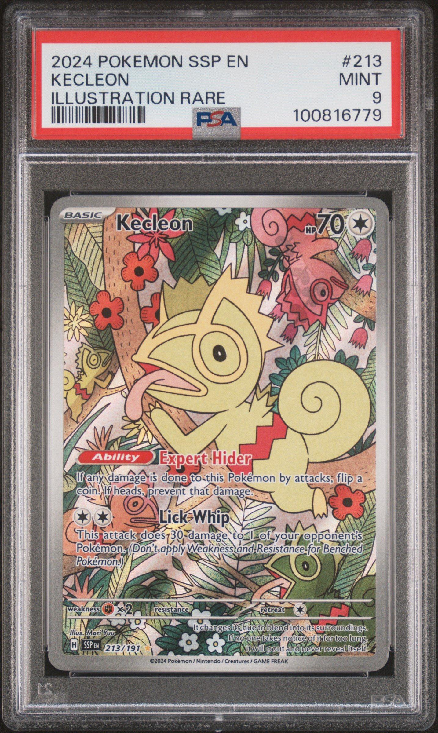 2024 Pokemon Ssp En-surging Sparks 213 Kecleon Illustration Rare PSA
