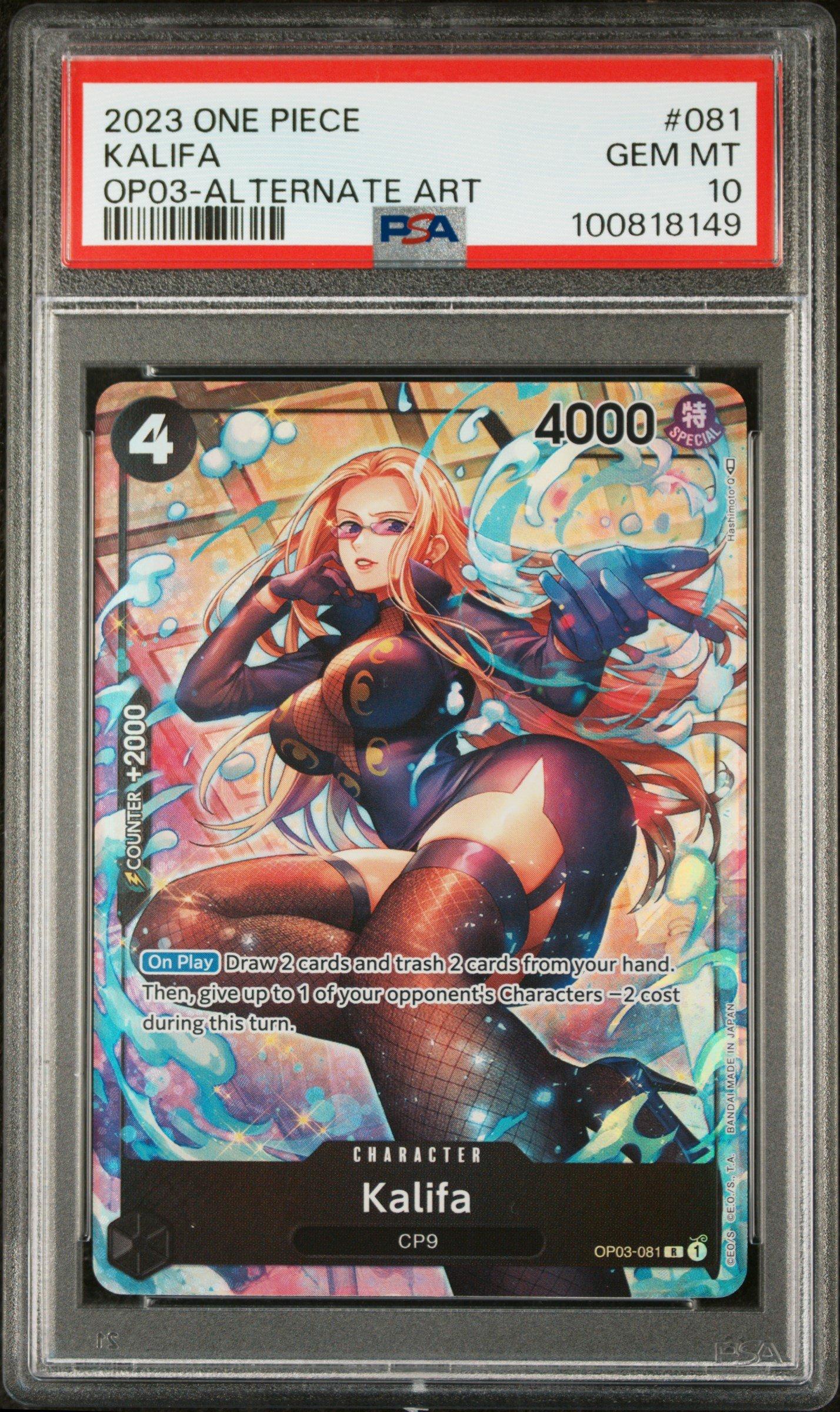 2023 One Piece Op03-pillars Of Strength 081 Kalifa Alternate Art PSA 10