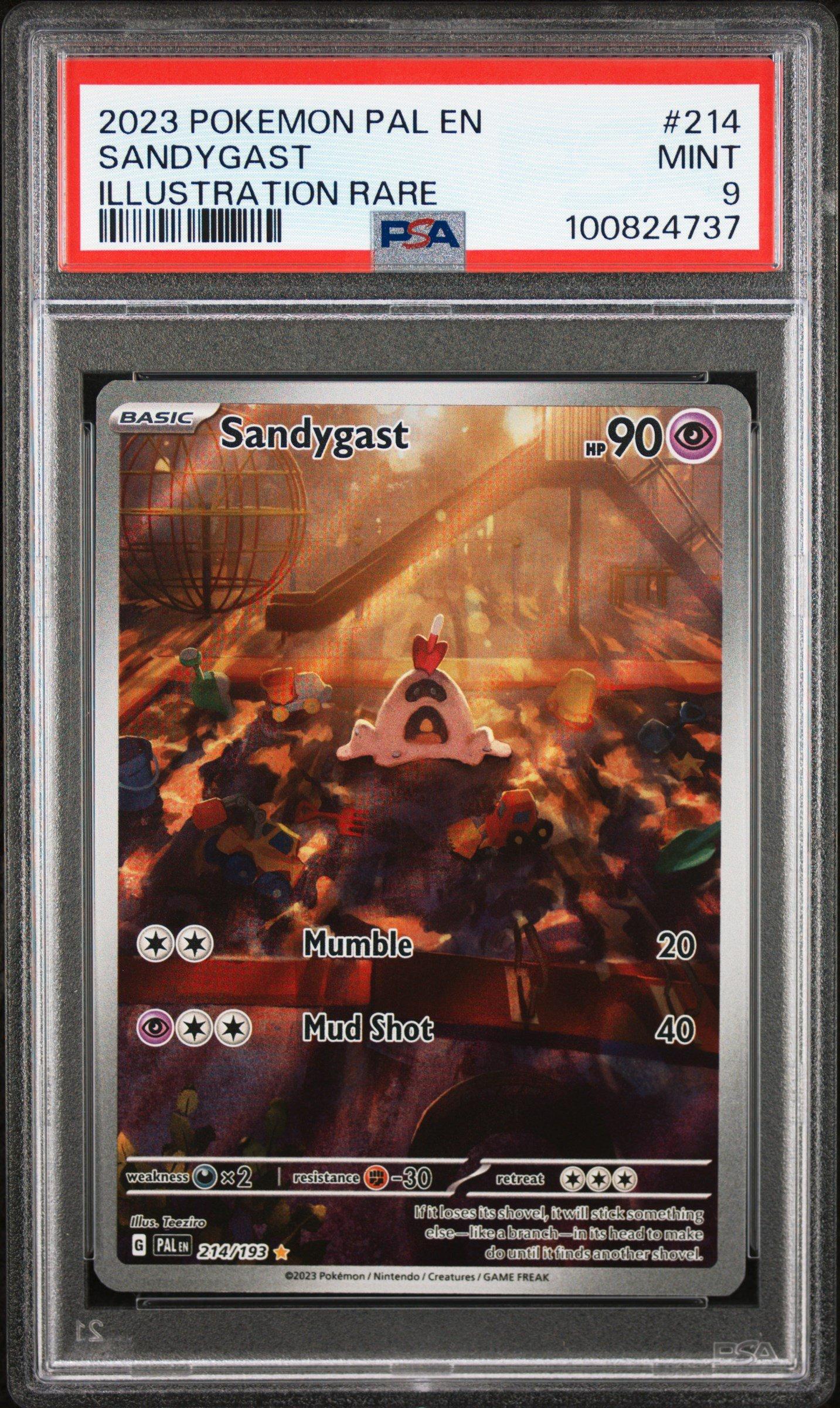 2023 Pokemon Pal En-paldea Evolved 214 Sandygast Illustration Rare PSA
