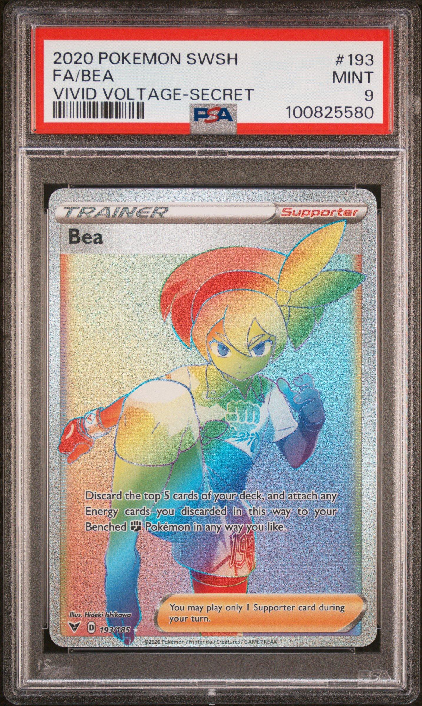 2020 Pokemon Sword & Shield Vivid Voltage 193 Full Art/bea Secret PSA