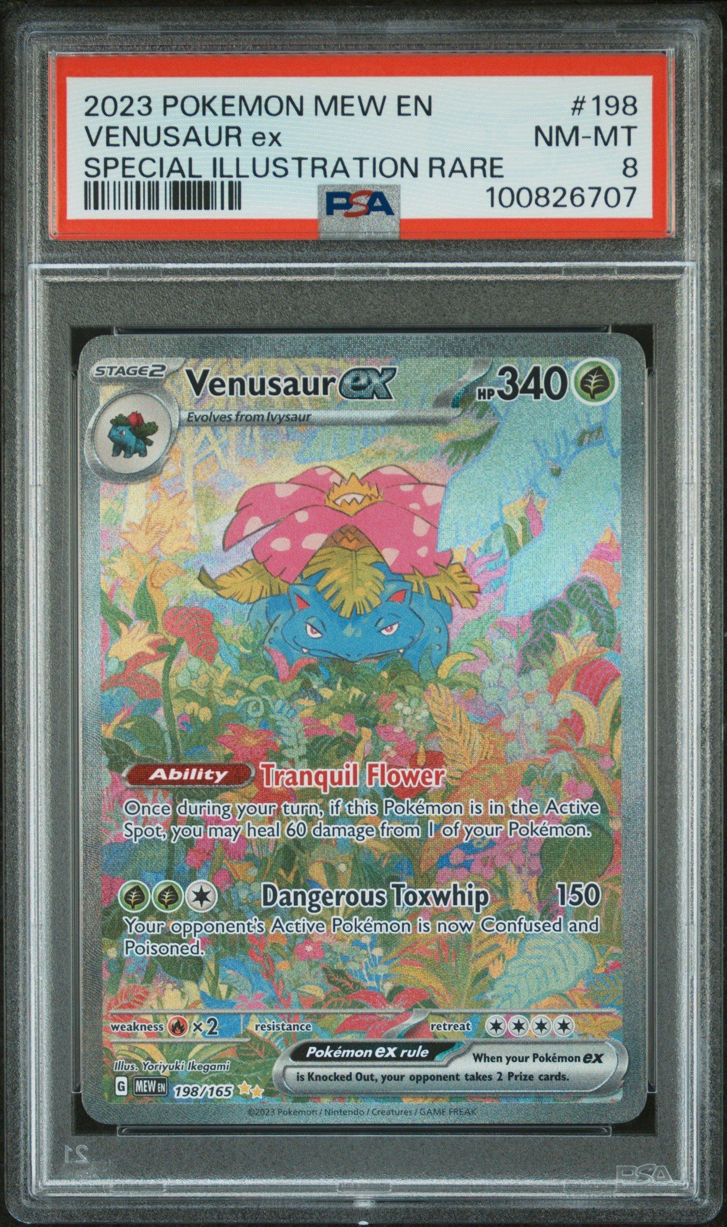 2023 Pokemon Mew En-151 198 Venusaur Ex Special Illustration Rare PSA 8