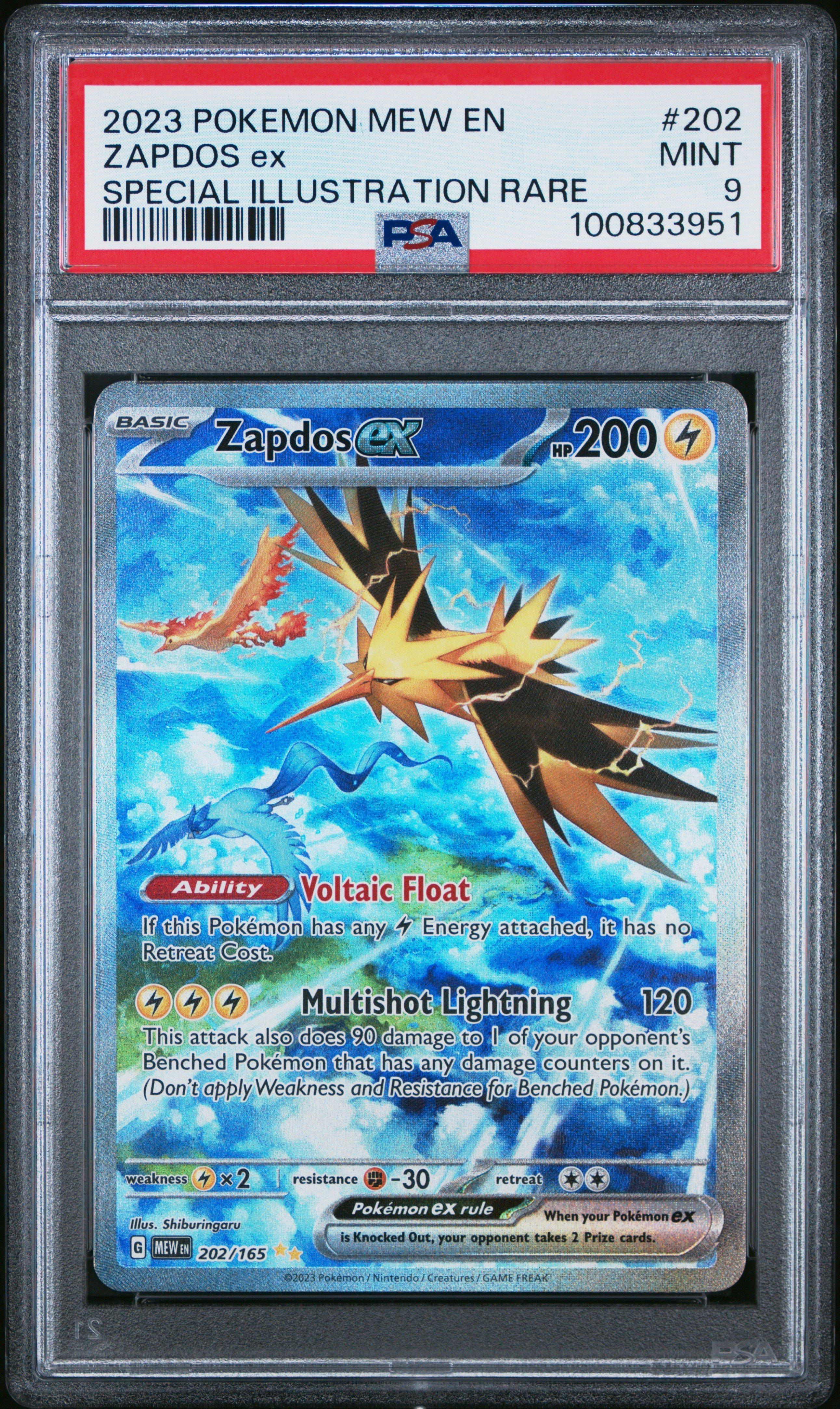 2023 Pokemon Mew En-151 202 Zapdos Ex Special Illustration Rare