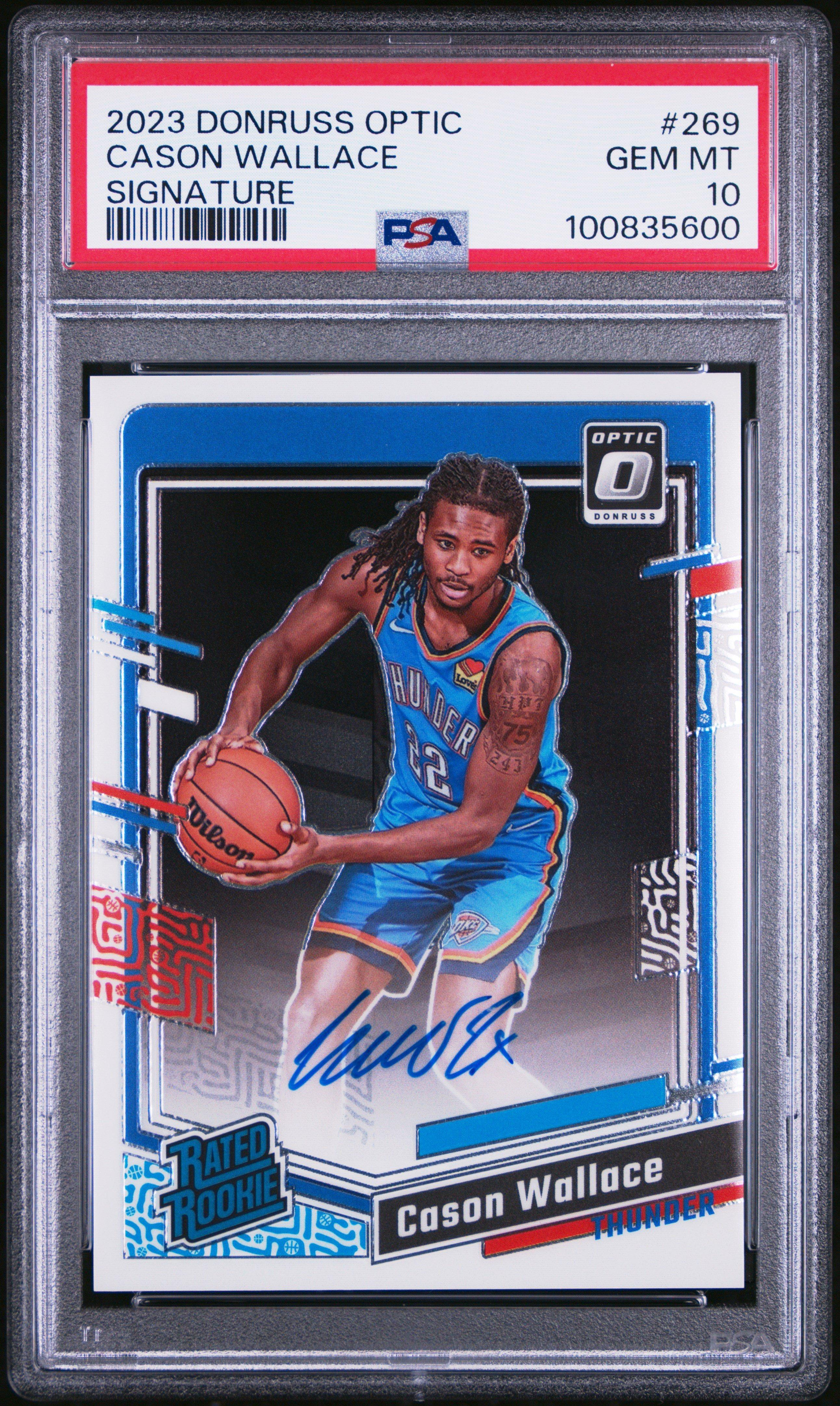 2023 Panini Donruss Optic 269 Cason Wallace Signature PSA 10