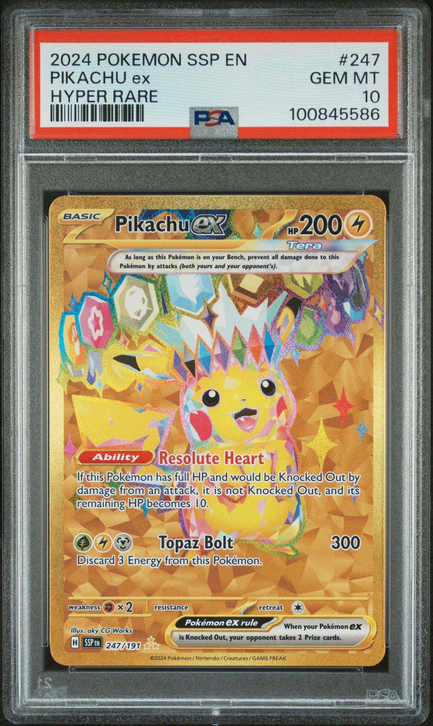 2024 Pokemon Ssp En-surging Sparks 247 Pikachu Ex Hyper Rare
