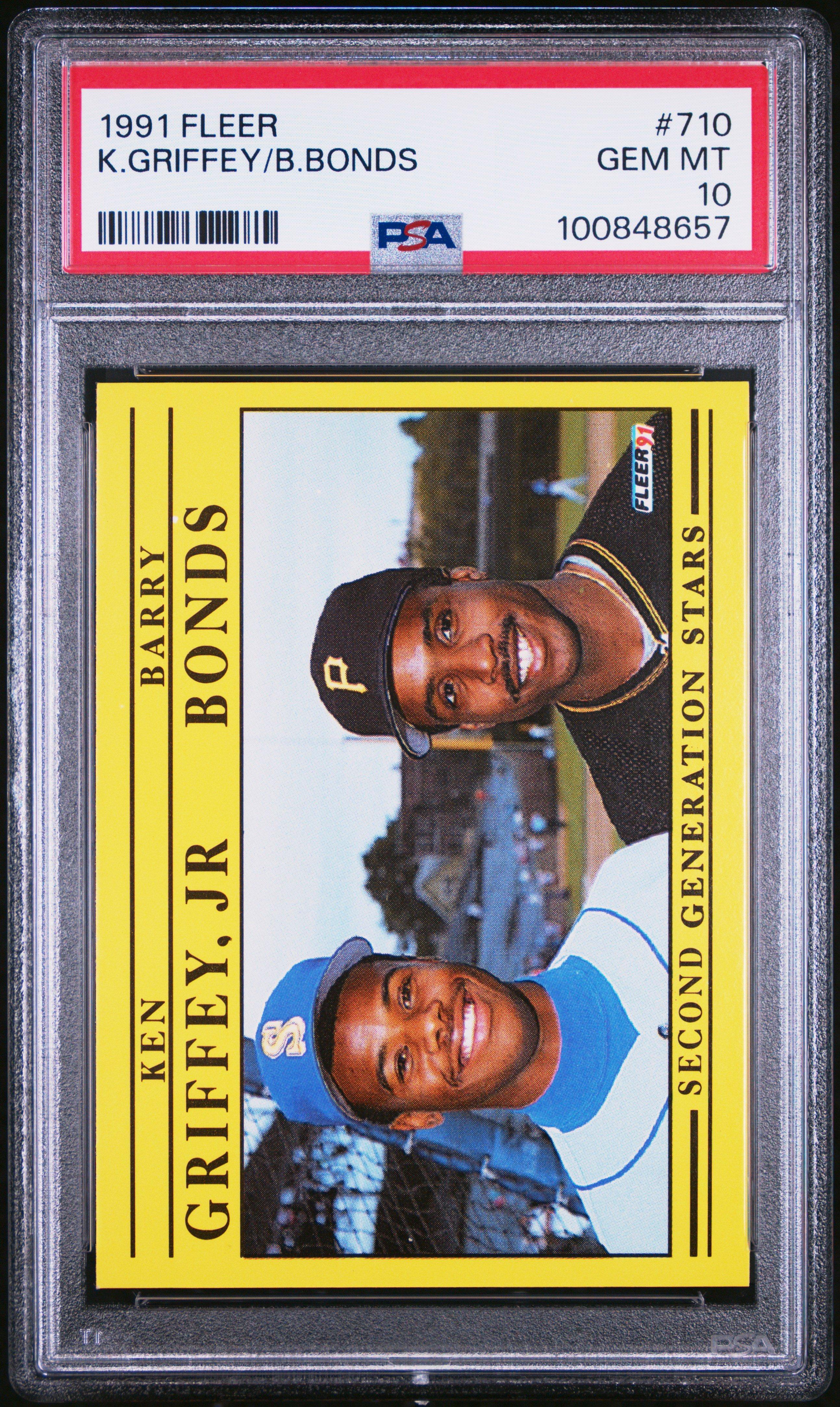 1991 Fleer 710 Barry Bonds/ken Griffey Jr. PSA 10 Graded Card