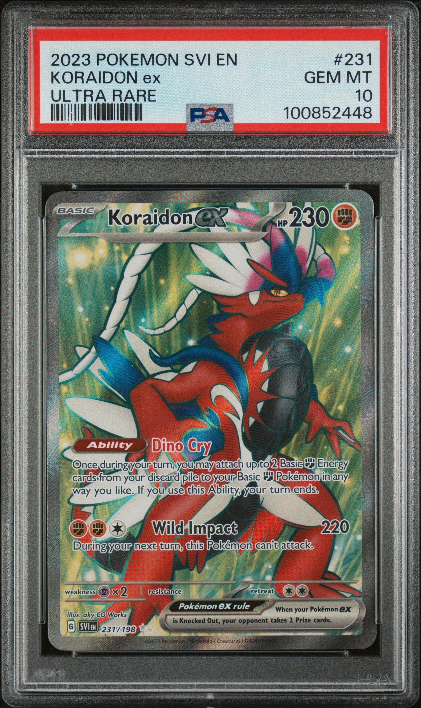 2023 Pokemon Svi En-scarlet & Violet 231 Koraidon Ex Ultra Rare PSA