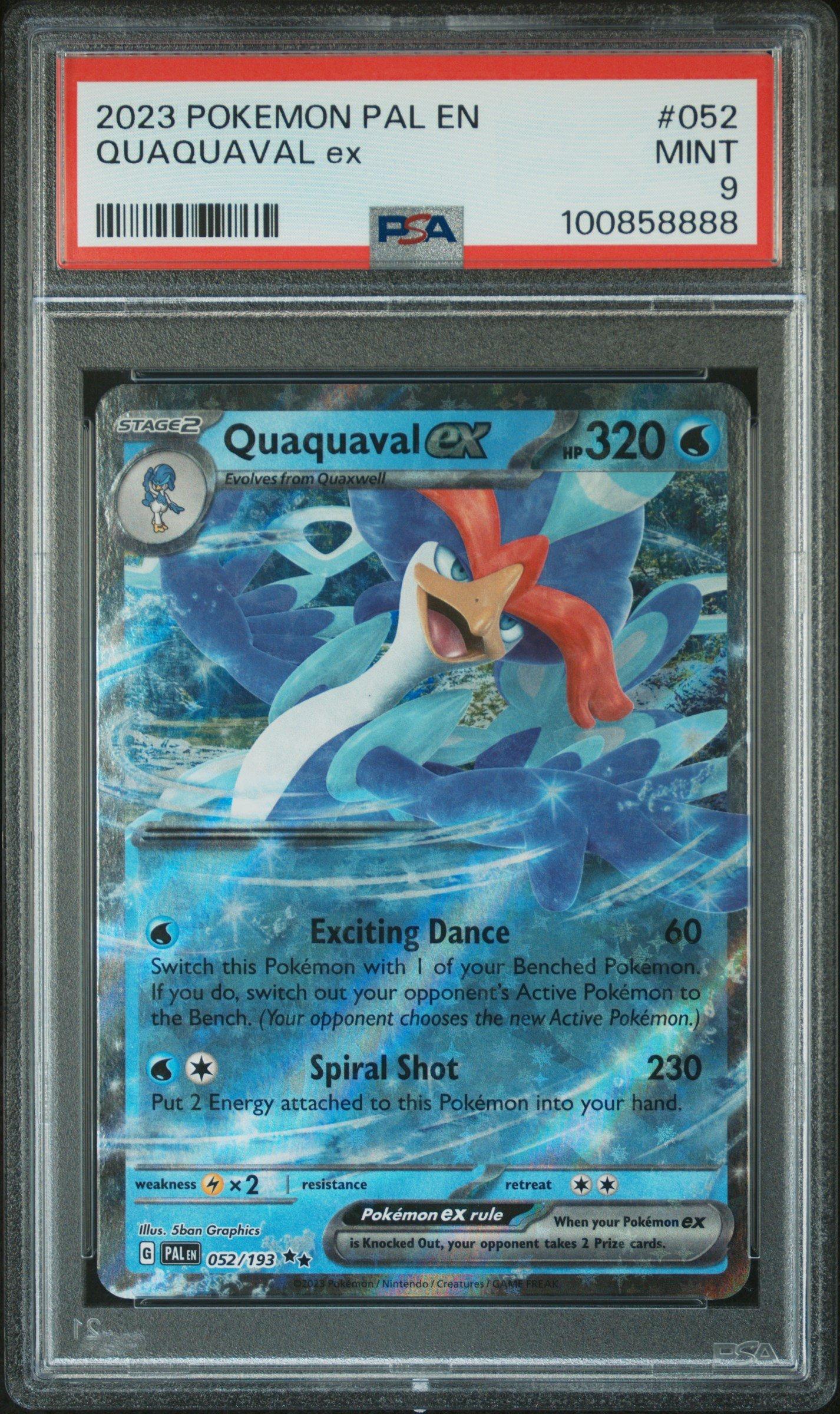 2023 Pokemon Pal En-paldea Evolved 052 Quaquaval Ex PSA 9