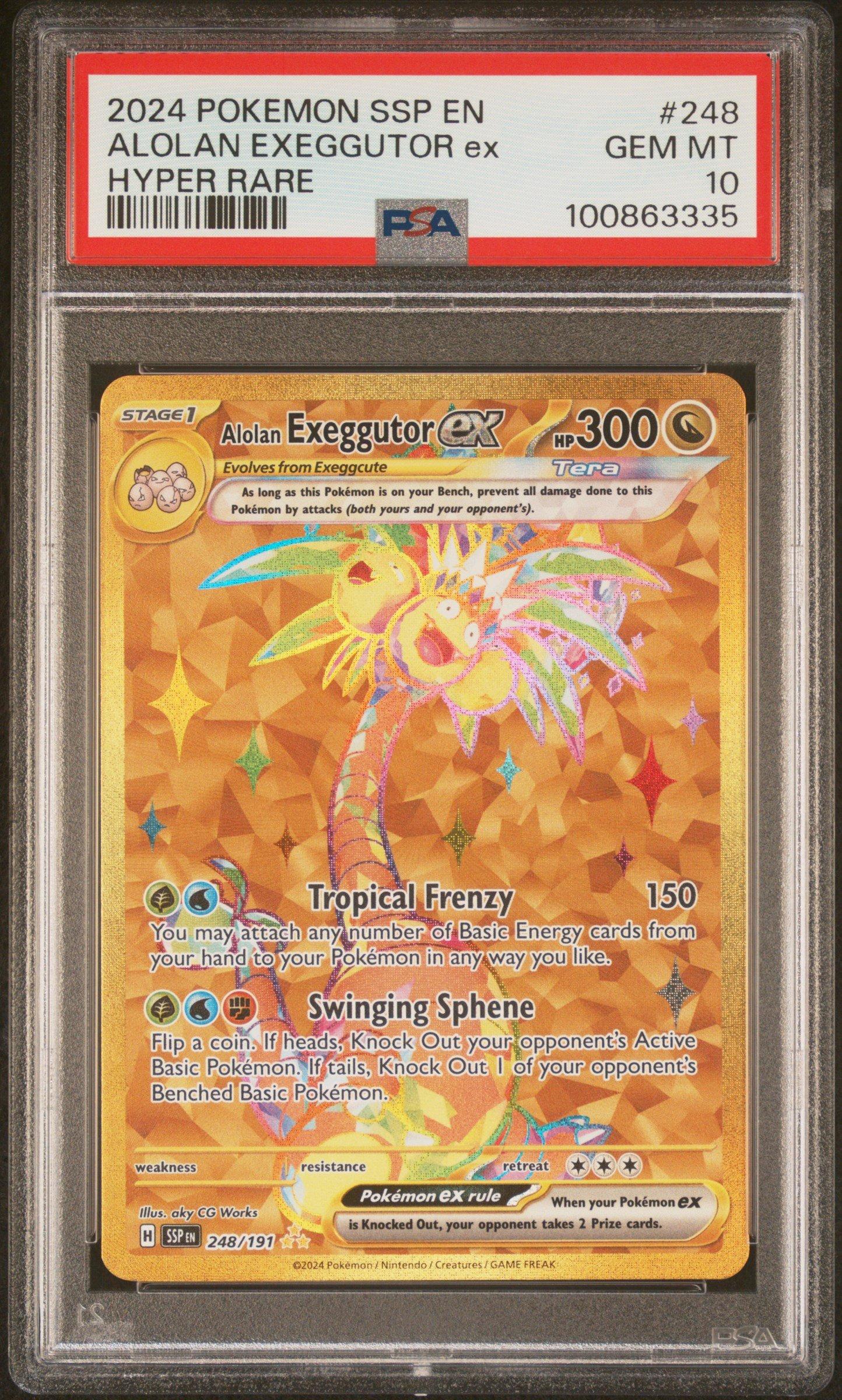 2024 Pokemon Ssp En-surging Sparks 248 Alolan Exeggutor Ex Hyper
