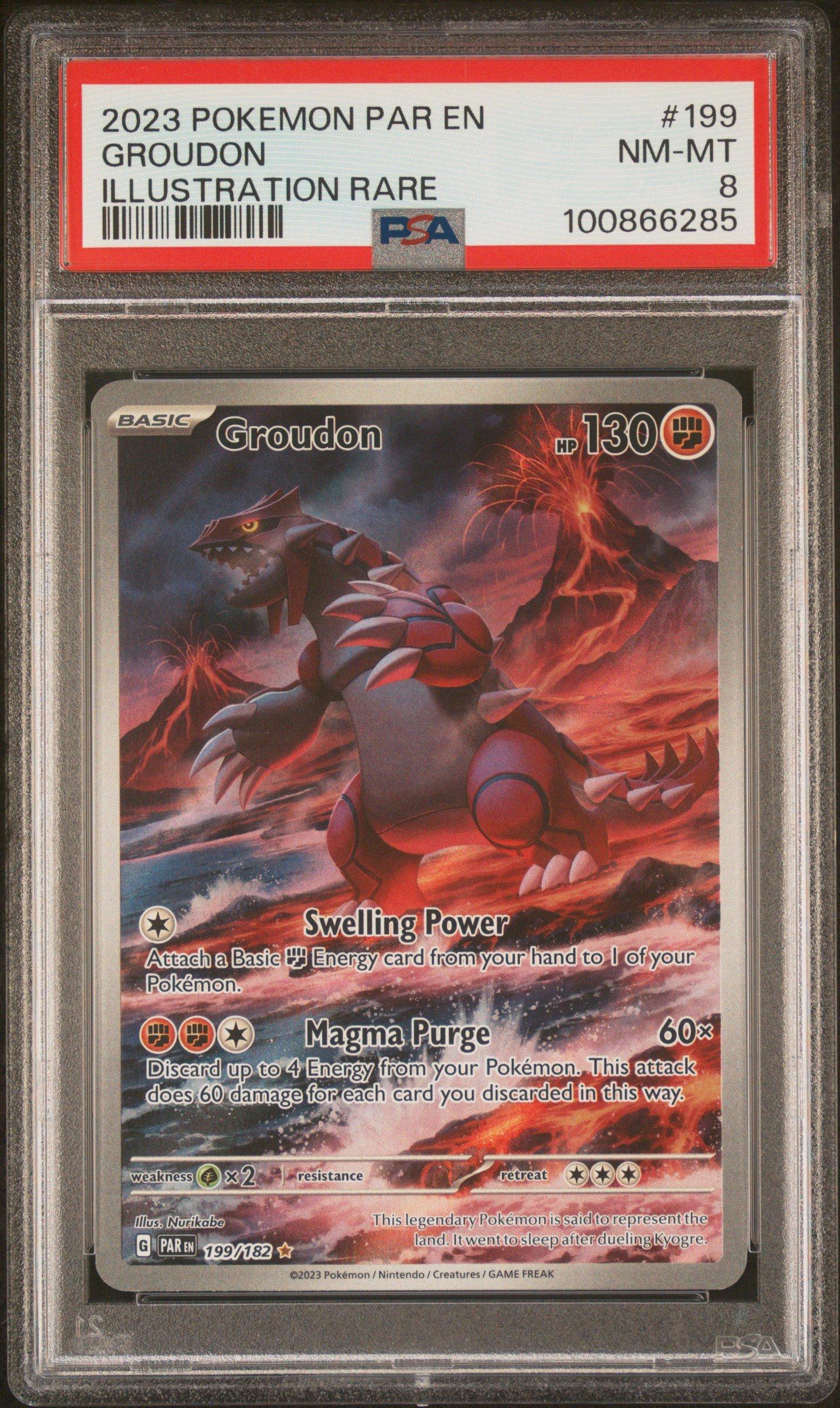 2023 Pokemon Par En-paradox Rift 199 Groudon Illustration Rare PSA