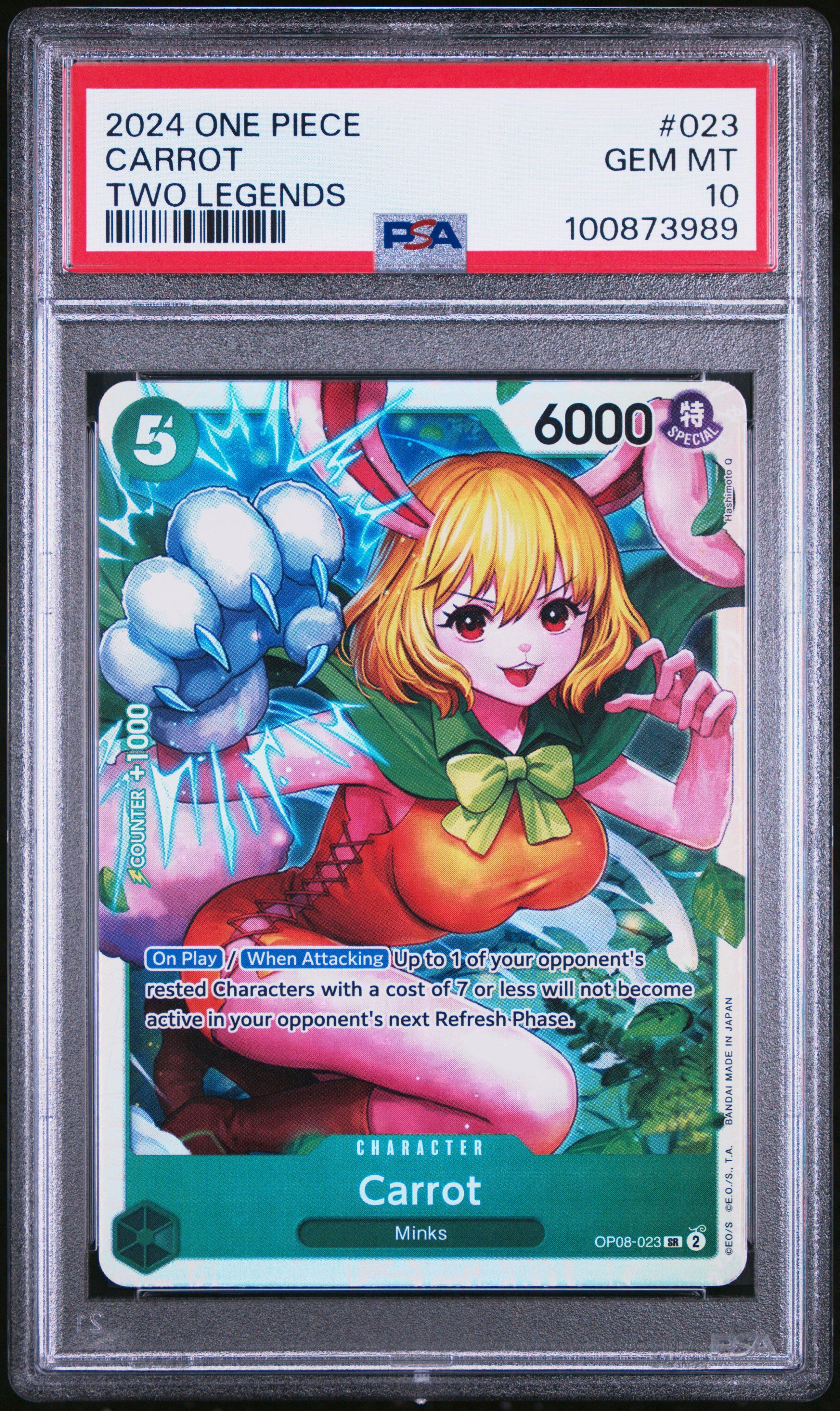 2024 One Piece Two Legends 023 Carrot PSA 10