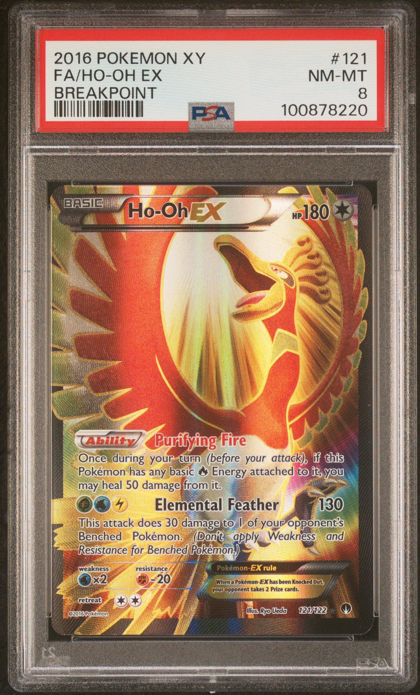 2016 Pokemon Xy Breakpoint 121 Full Art/ho-oh Ex PSA