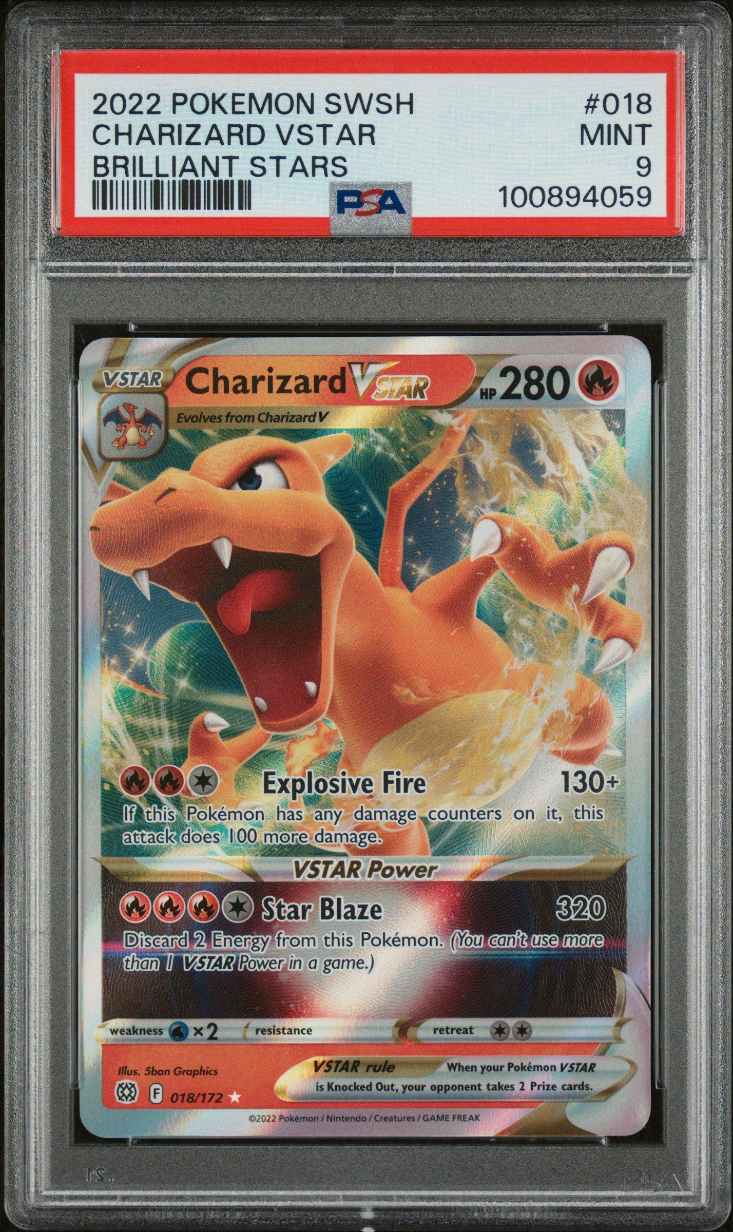 2022 Pokemon Sword & Shield Brilliant Stars 018 Charizard Vstar
