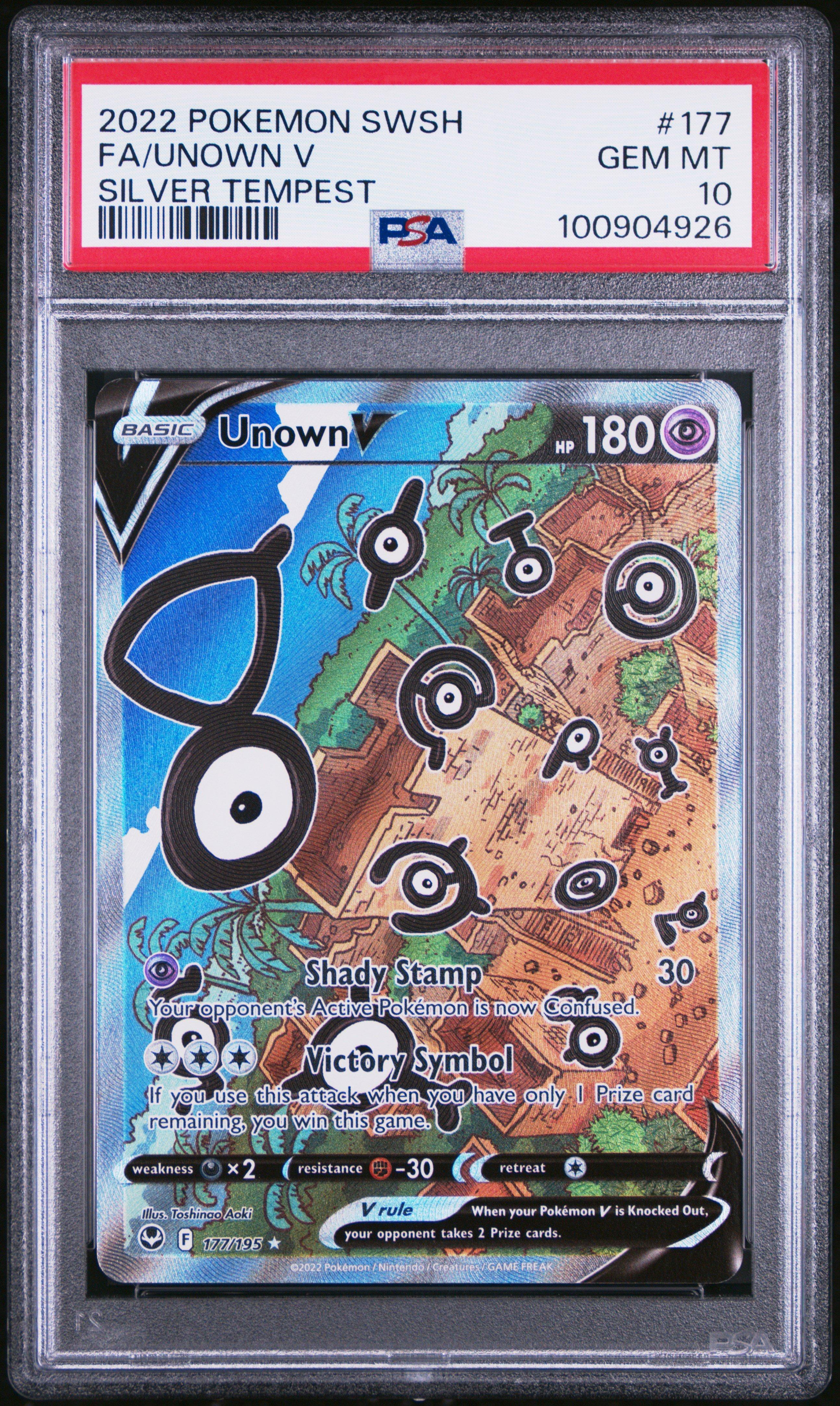 unown v pokemon card TCG Sword & Shield you win this game. Unown V - 065/195