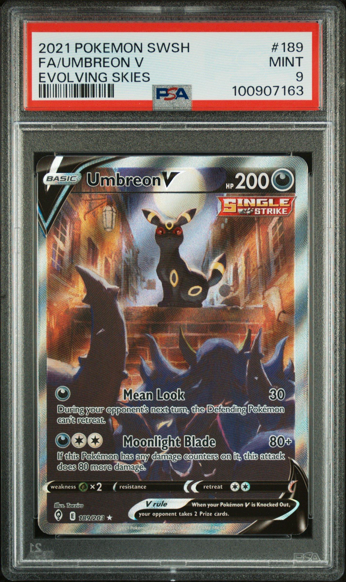 Pokemon Sword Shield Evolving Skies Full Art Umbreon V Psa Gamestop