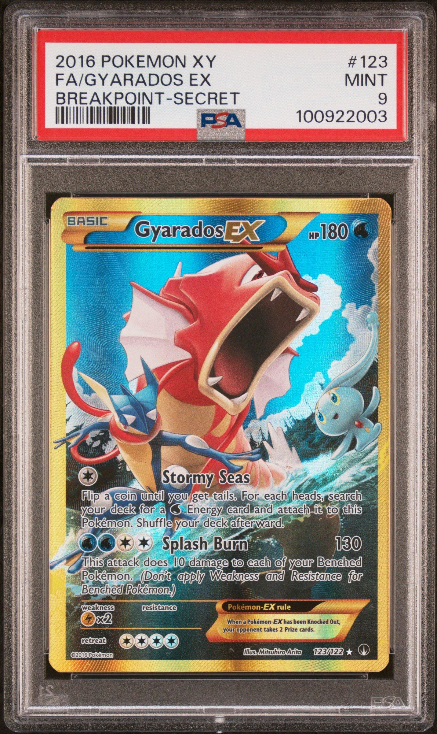 2016 Pokemon Xy Breakpoint 123 Full Art/gyarados Ex Secret PSA 9
