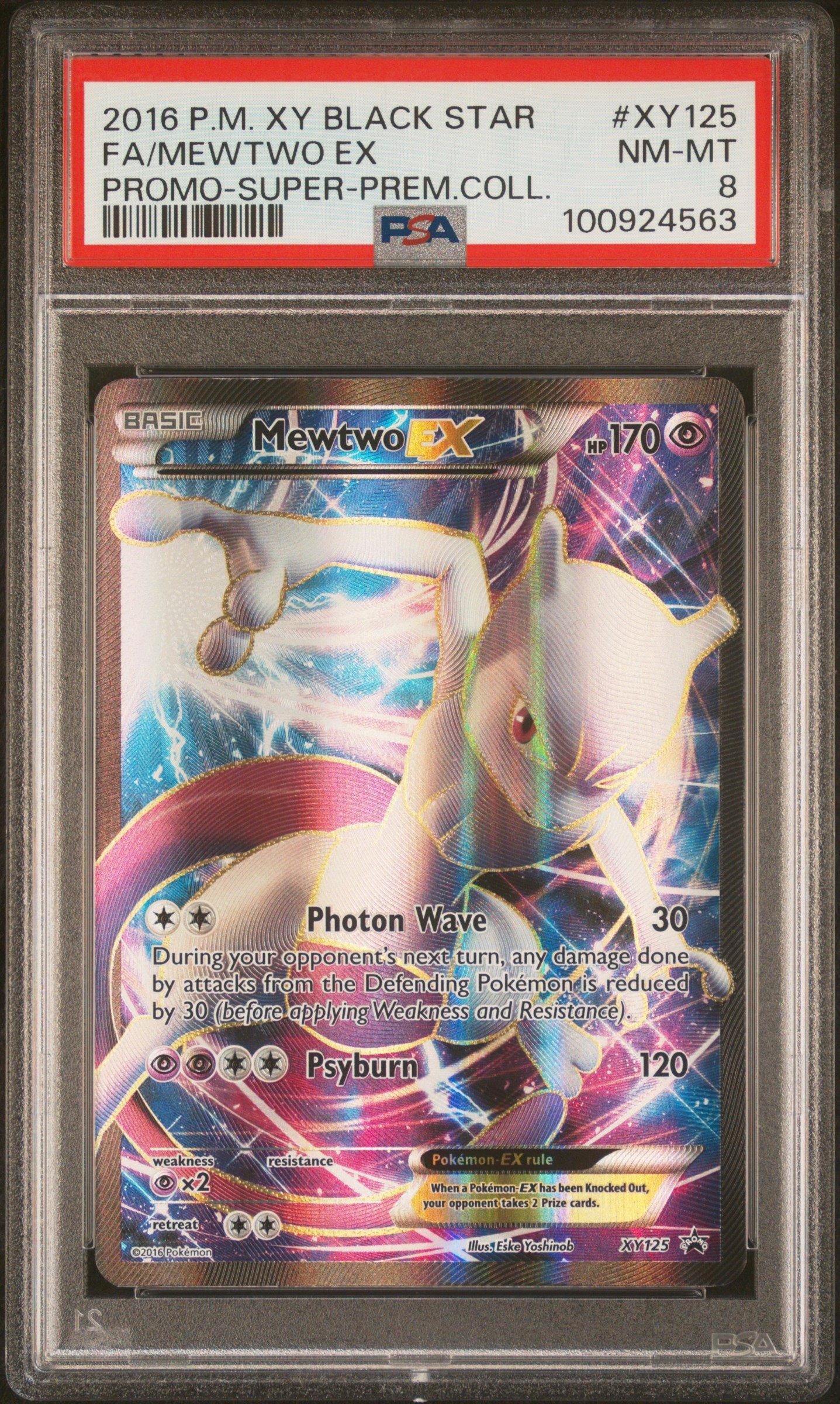 2016 Pokemon Xy Black Star Promo Xy125 Full Art/mewtwo Ex Super-premium Collection PSA