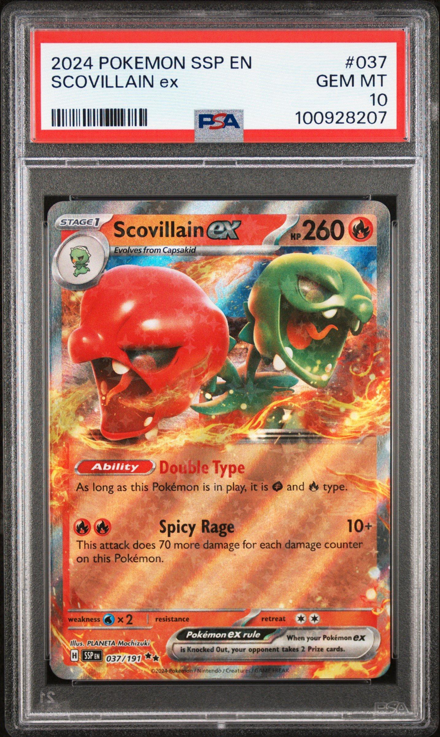 2024 Pokemon Ssp En-surging Sparks 037 Scovillain Ex PSA 10 Graded