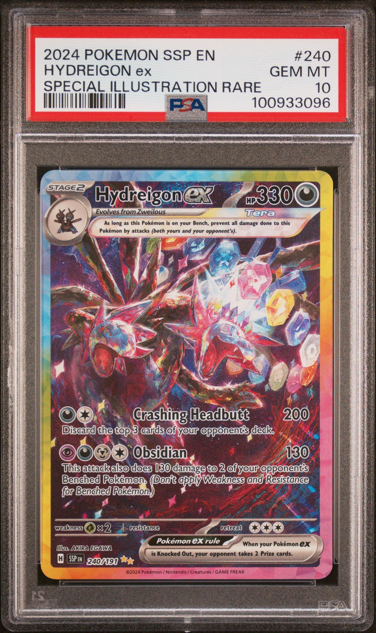 2024 Pokemon Ssp En-surging Sparks 240 Hydreigon Ex Special Illustration  Rare PSA 10 Graded Card | GameStop