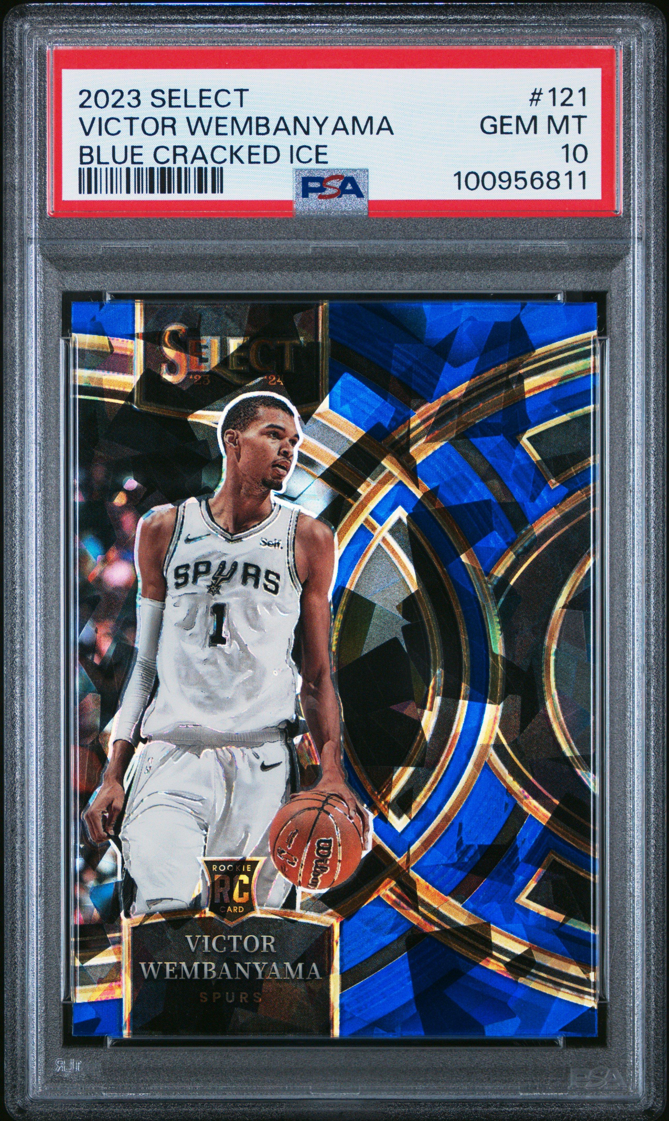 2023 Panini Select Victor Wembanyama Cracked Ice PSA