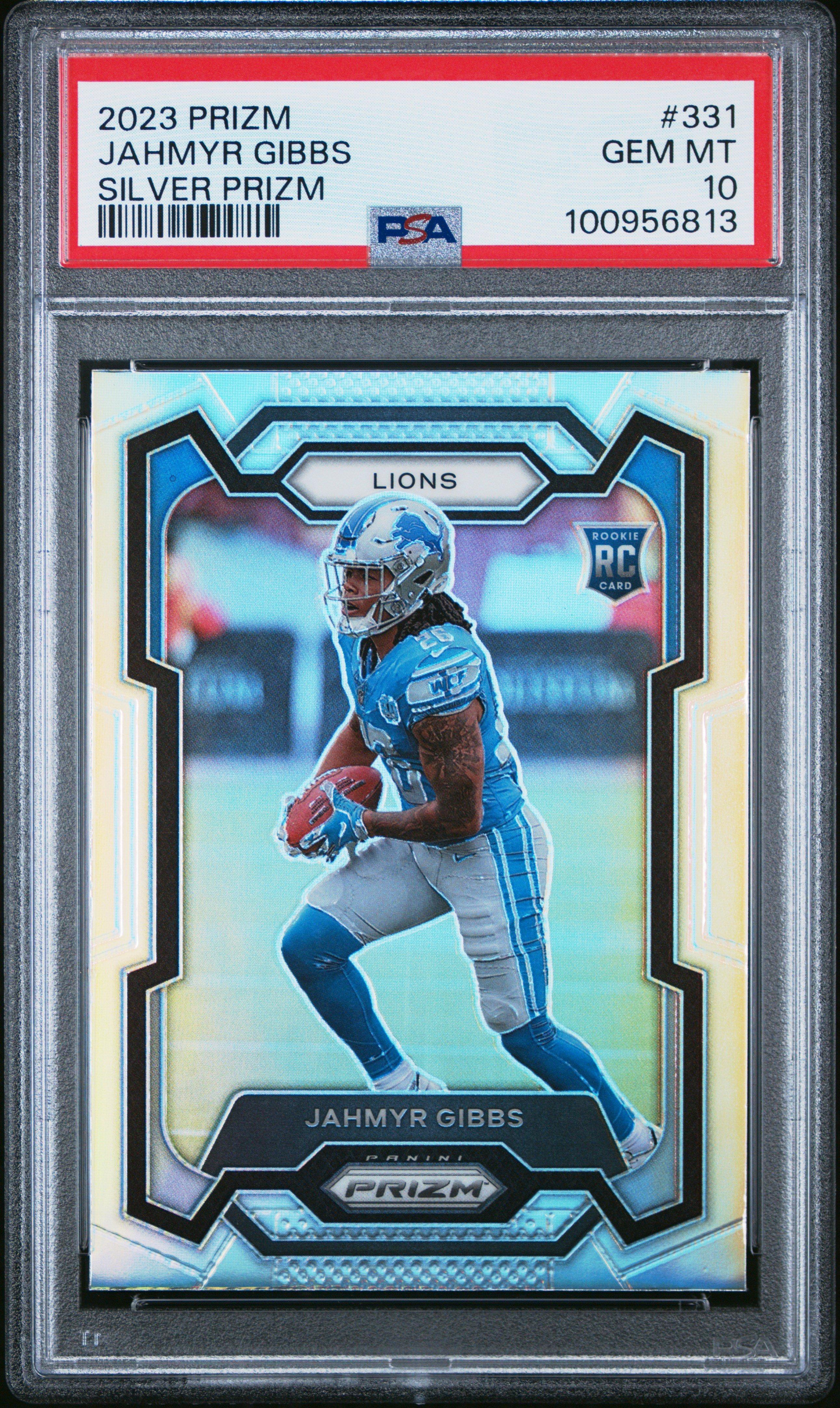 2023 Panini Prizm 331 Jahmyr Gibbs Silver Prizm PSA 10