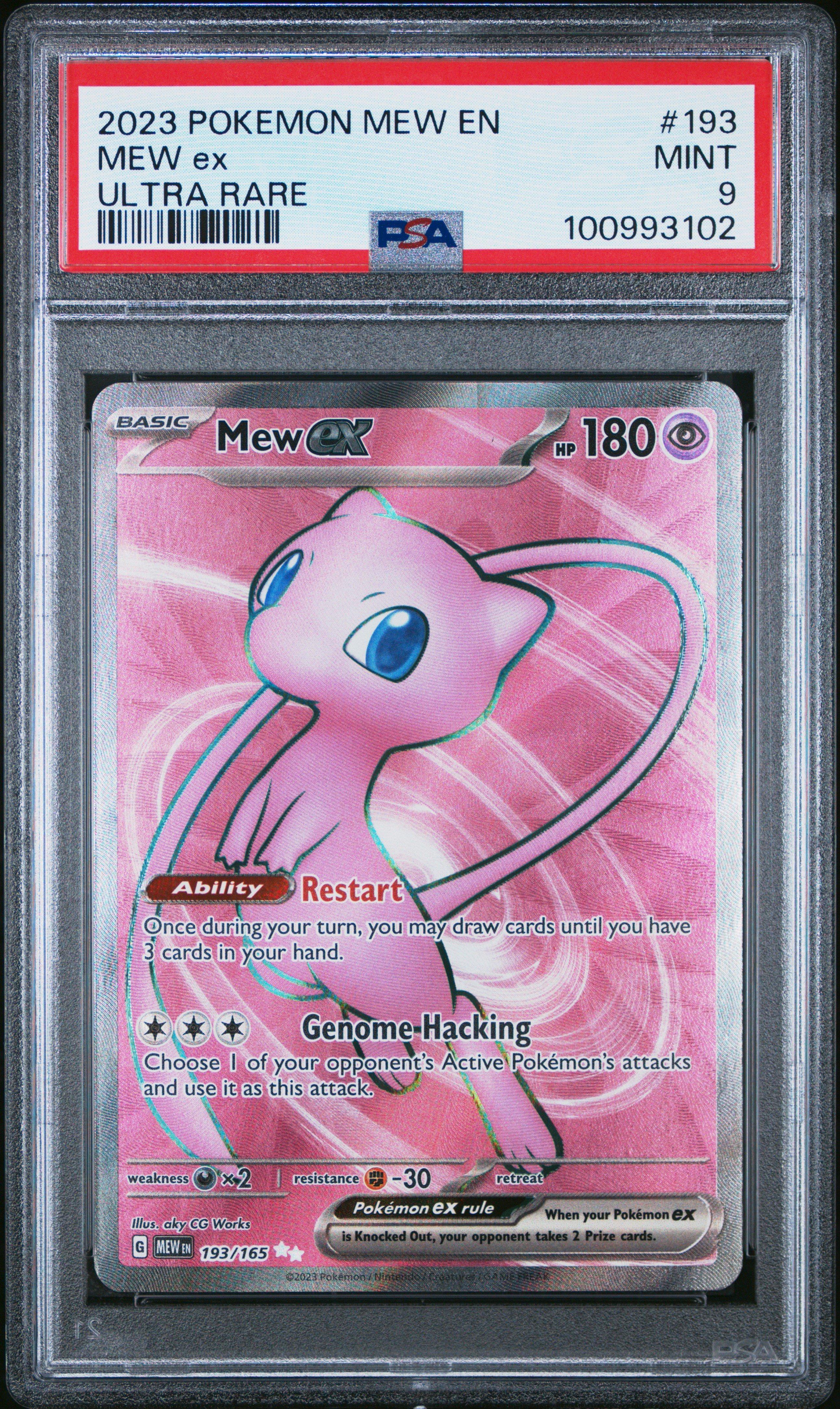 2023 Pokemon Mew En-151 193 Mew Ex Ultra Rare PSA 9 | GameStop