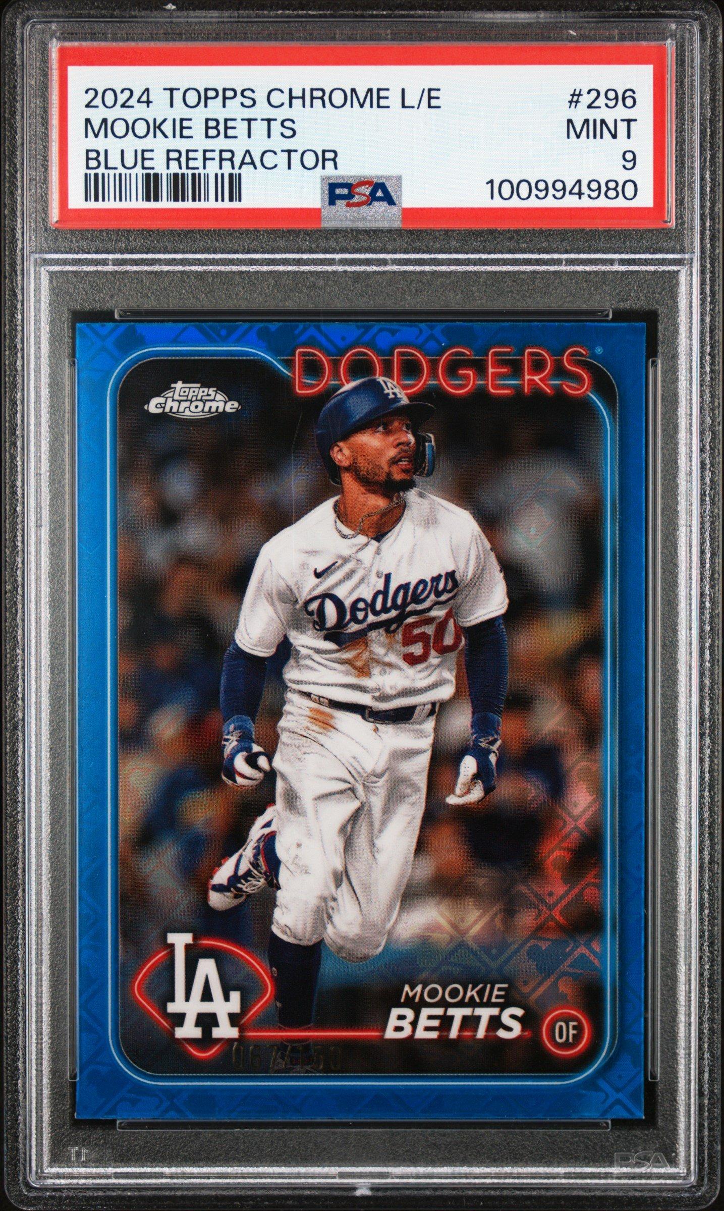 2024 Topps Chrome Logofractor Edition 296 Mookie Betts Blue