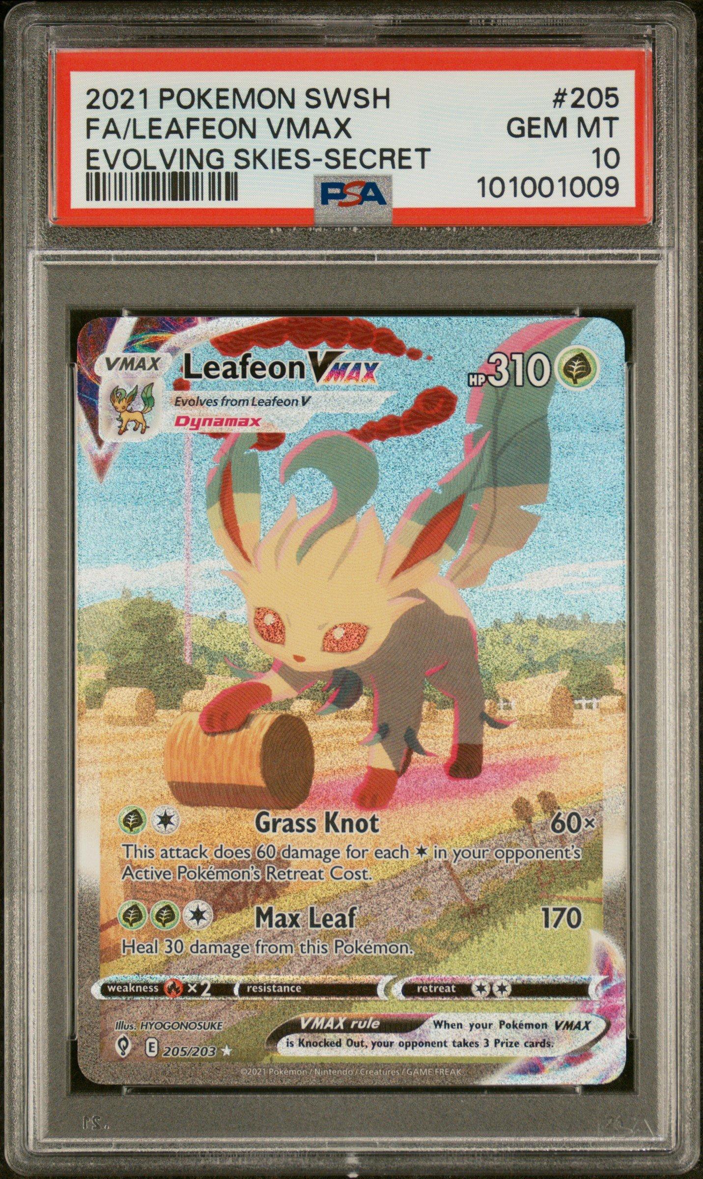 リーフィアVMAX PSA10 LEAFEON PSA 10 Leafeon Vmax Full Art #204