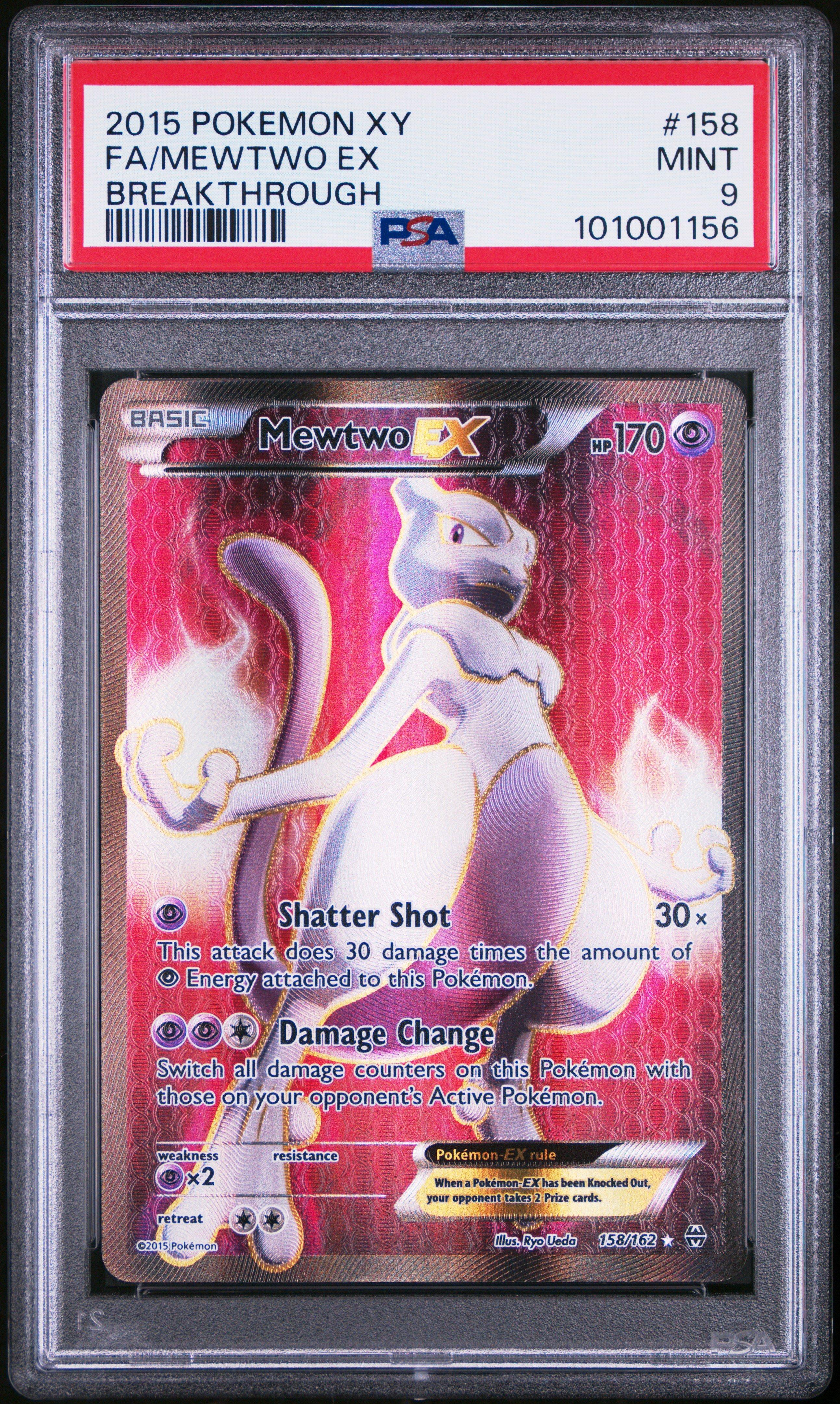 IN.Dページ 2015 Pokemon Xy Breakthrough 158 Full Art/mewtwo Ex PSA 9 Graded