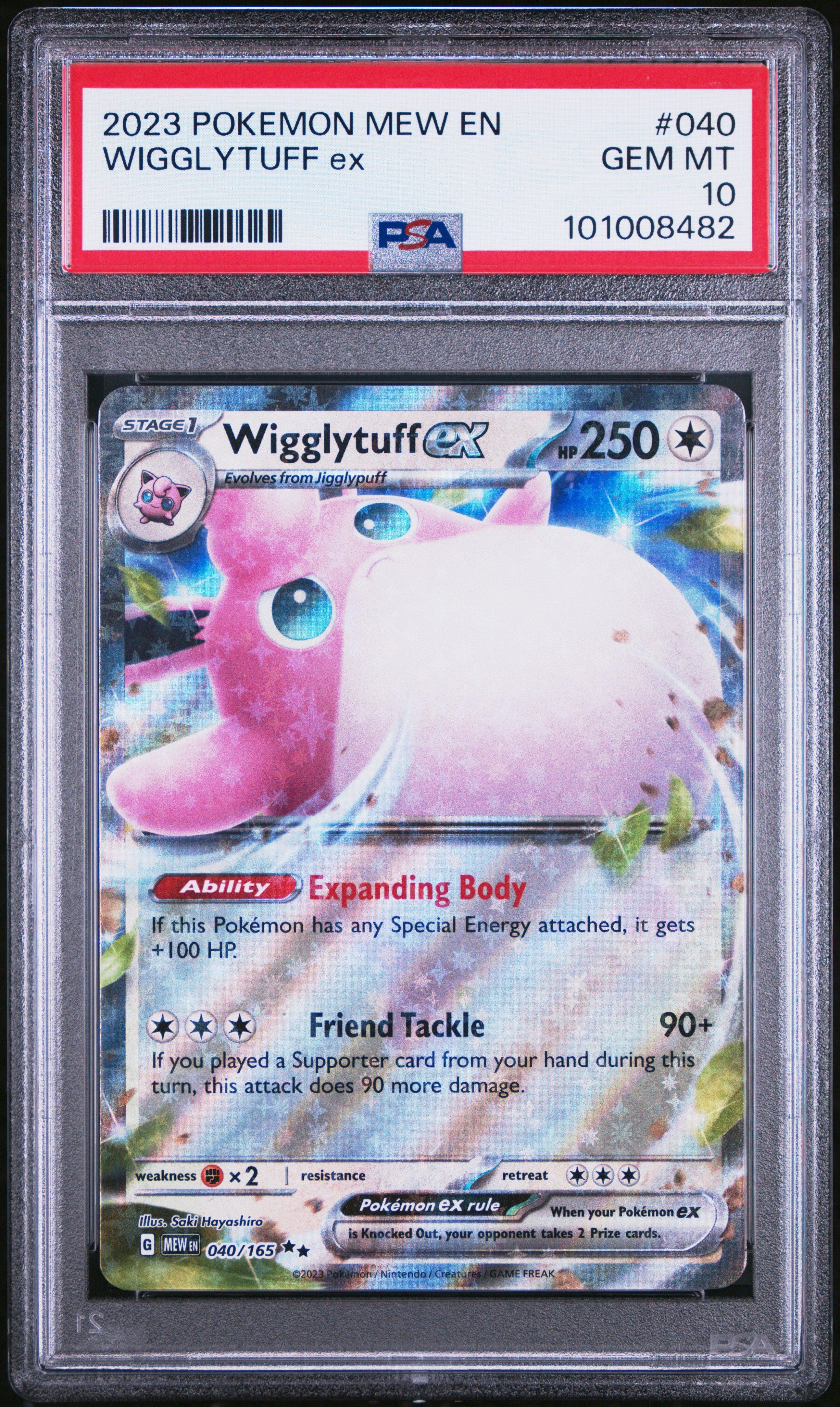 2023 Pokemon Mew En-151 040 Wigglytuff Ex PSA 10 Graded Card