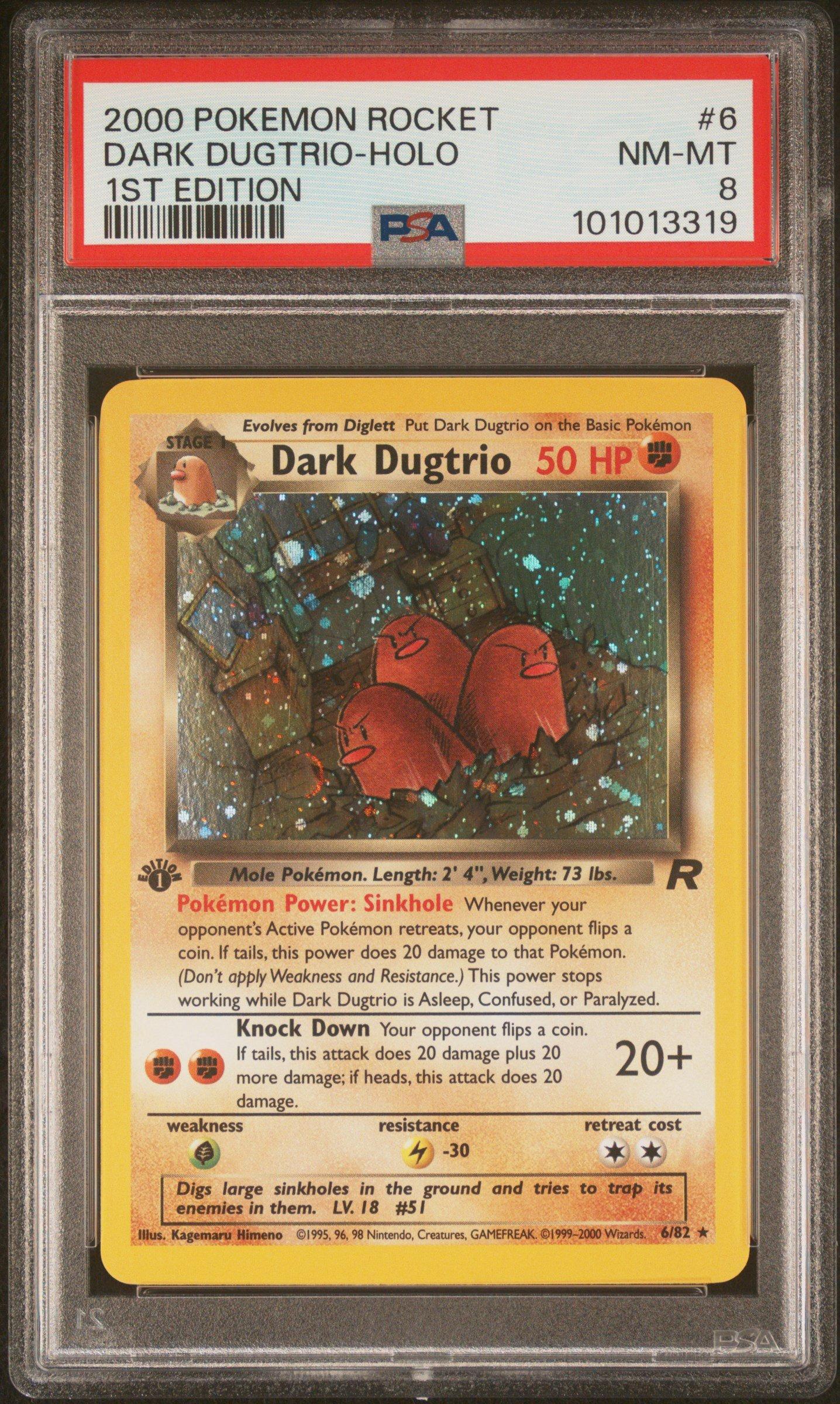 2000 Pokemon Rocket 6 Dark Dugtrio-holo 1st Edition PSA