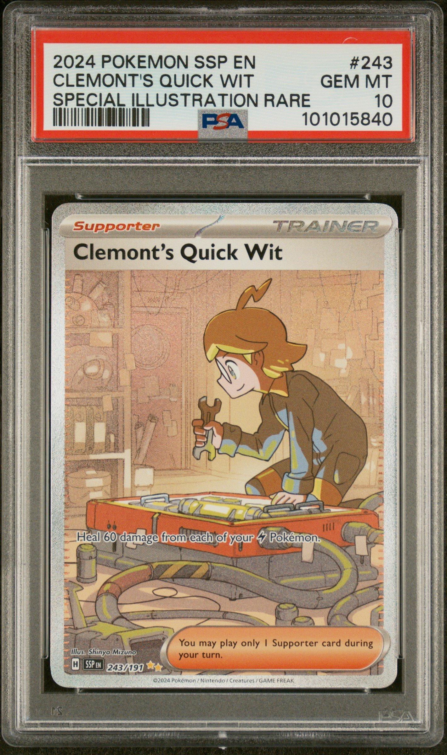2024 Pokemon Ssp En-surging Sparks 243 Clemont's Quick Wit Special