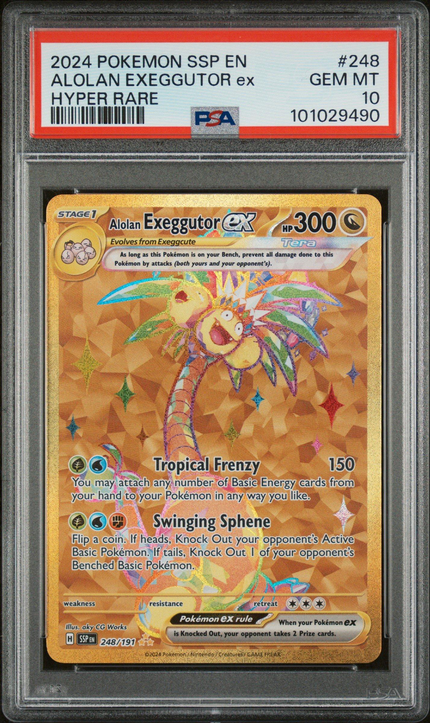 2024 Pokemon Ssp En-surging Sparks 248 Alolan Exeggutor Ex Hyper