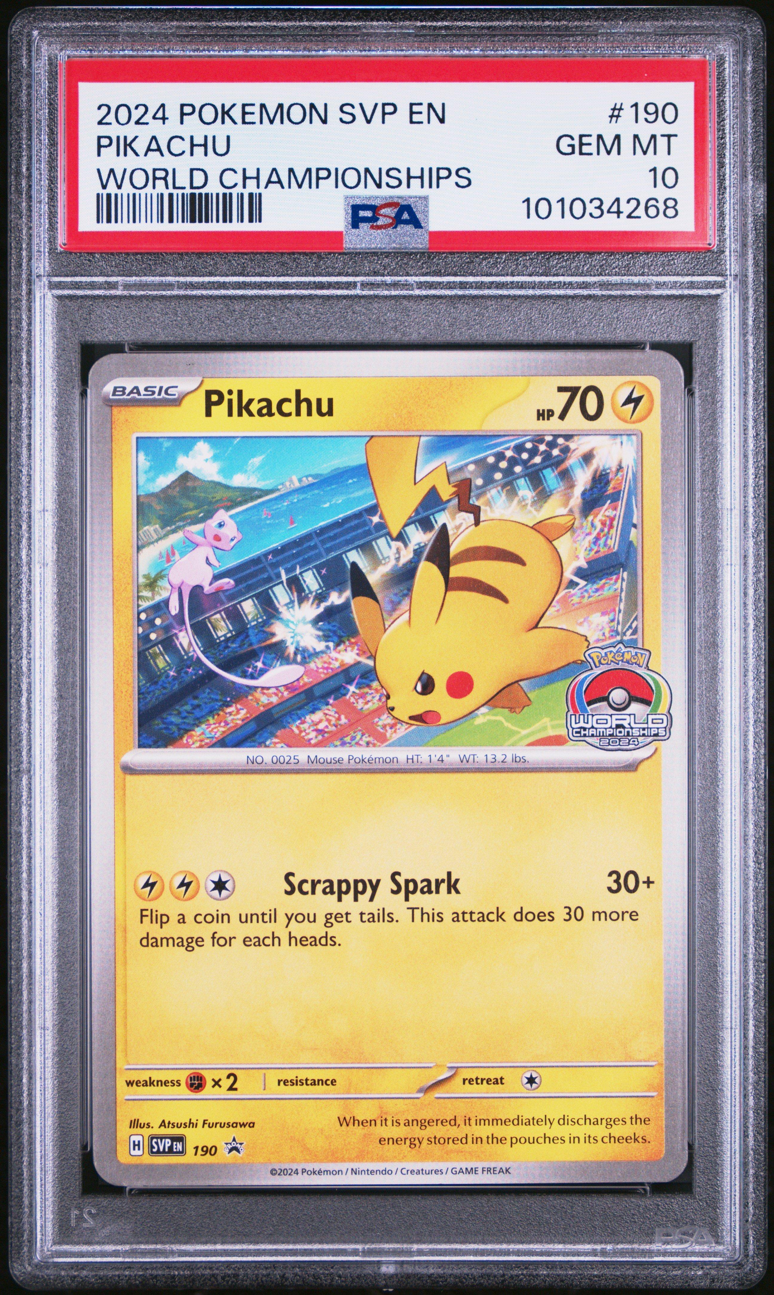 2024 Pokemon Svp En-sv Black Star Promo 190 Pikachu World