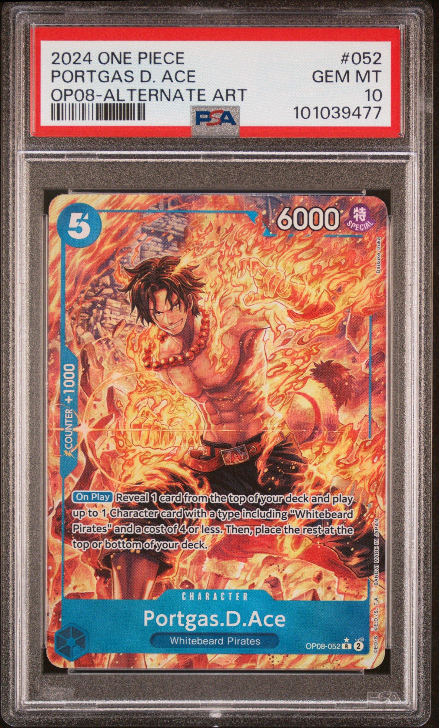 2024 One Piece Op08-two Legends 052 Portgas D. Ace Alternate Art