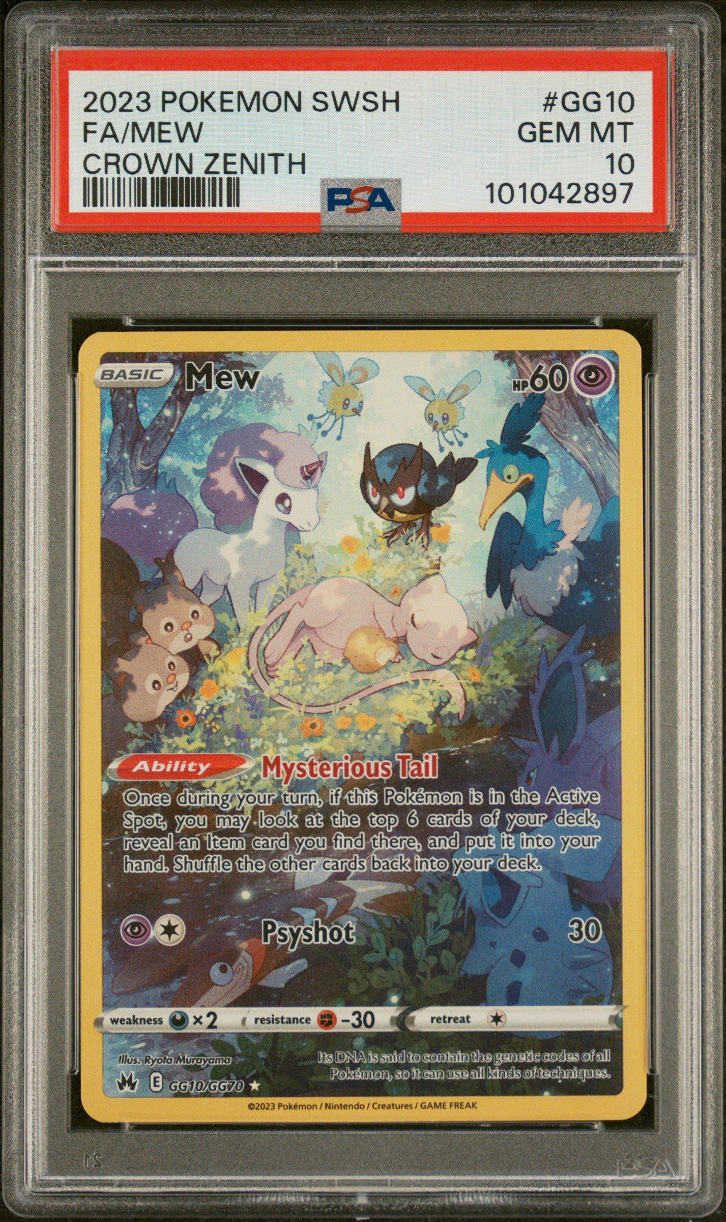 2023 Pokemon Sword And Shield Crown Zenith Gg10 Full Art/mew PSA