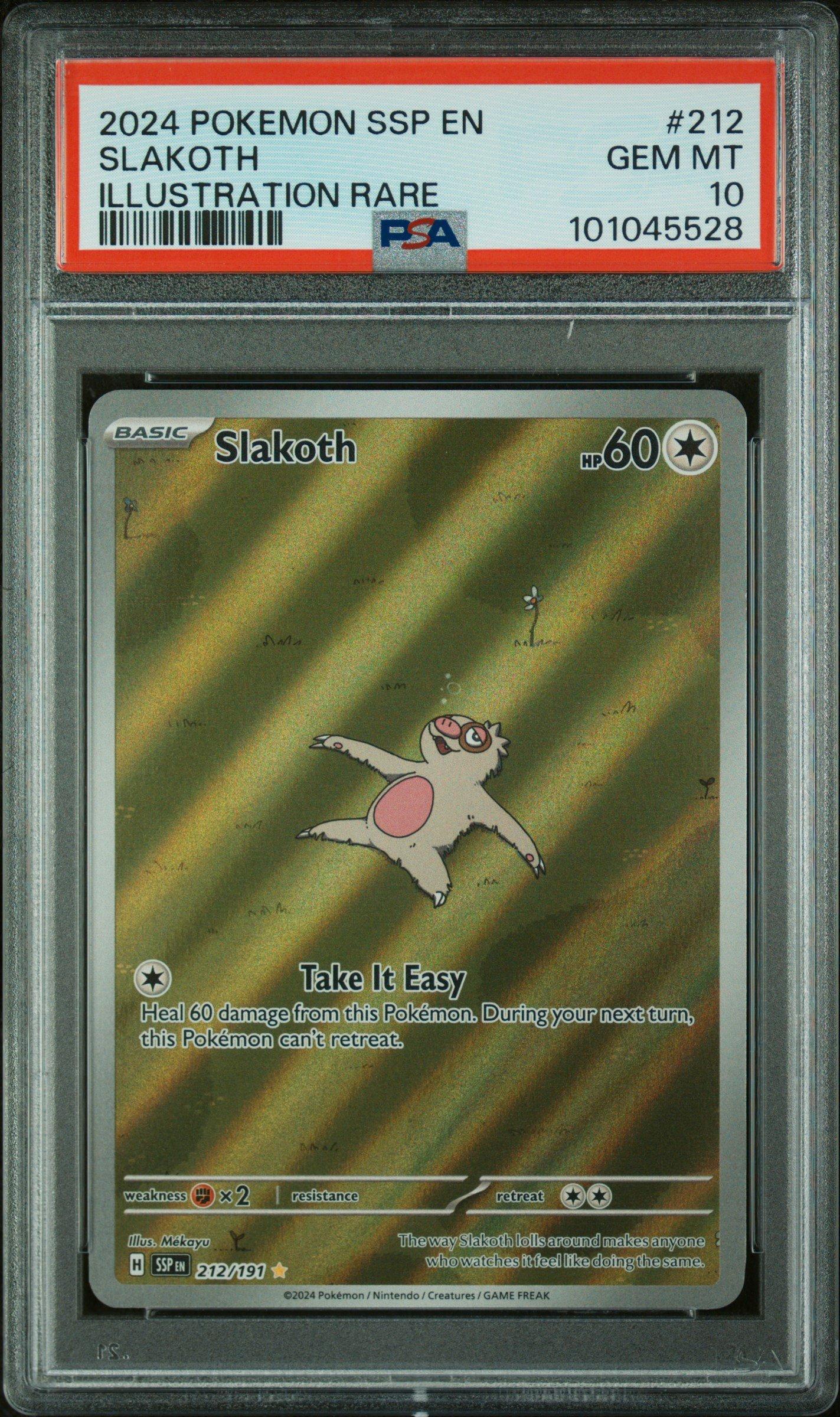 2024 Pokemon Ssp En-surging Sparks 212 Slakoth Illustration Rare